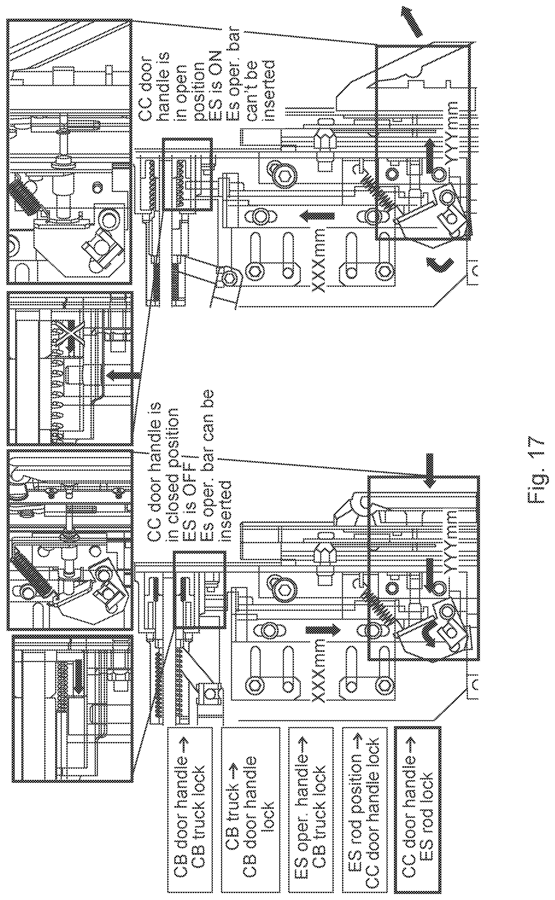 Patent US12322932 Figure 17 – Interlock system for a low, medium or high voltage switchgear