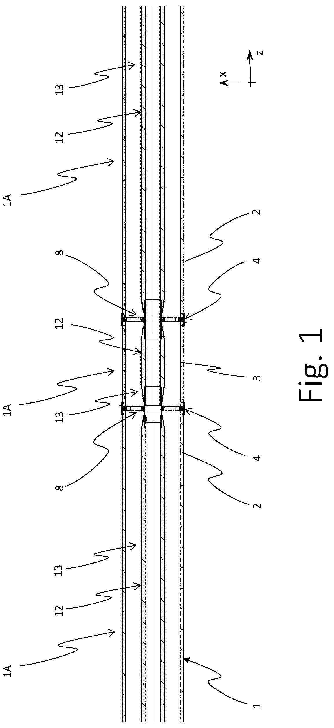 Patent US12322934 Figure 1 – Flange design for high-voltage gas-insulated switchgear (GIS), busbars and lines (GIL)