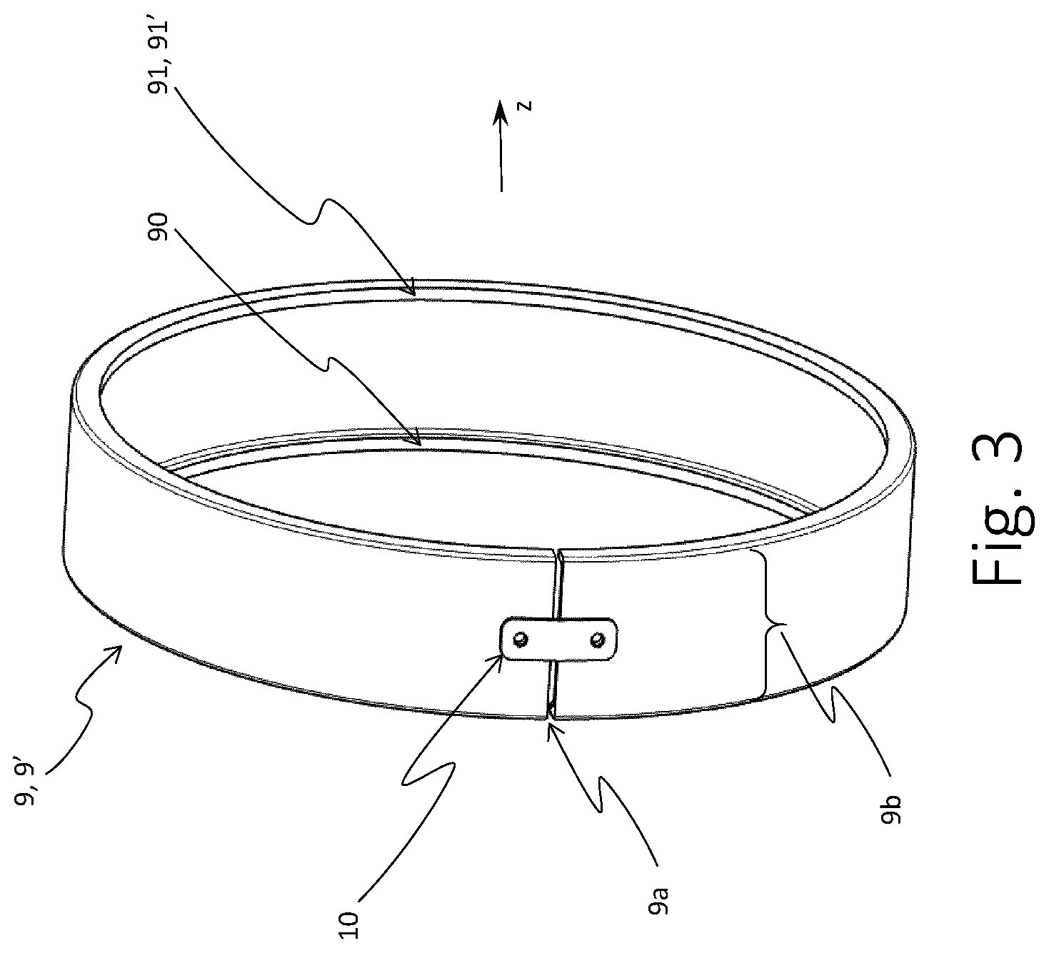 Patent US12322934 Figure 3 – Flange design for high-voltage gas-insulated switchgear (GIS), busbars and lines (GIL)