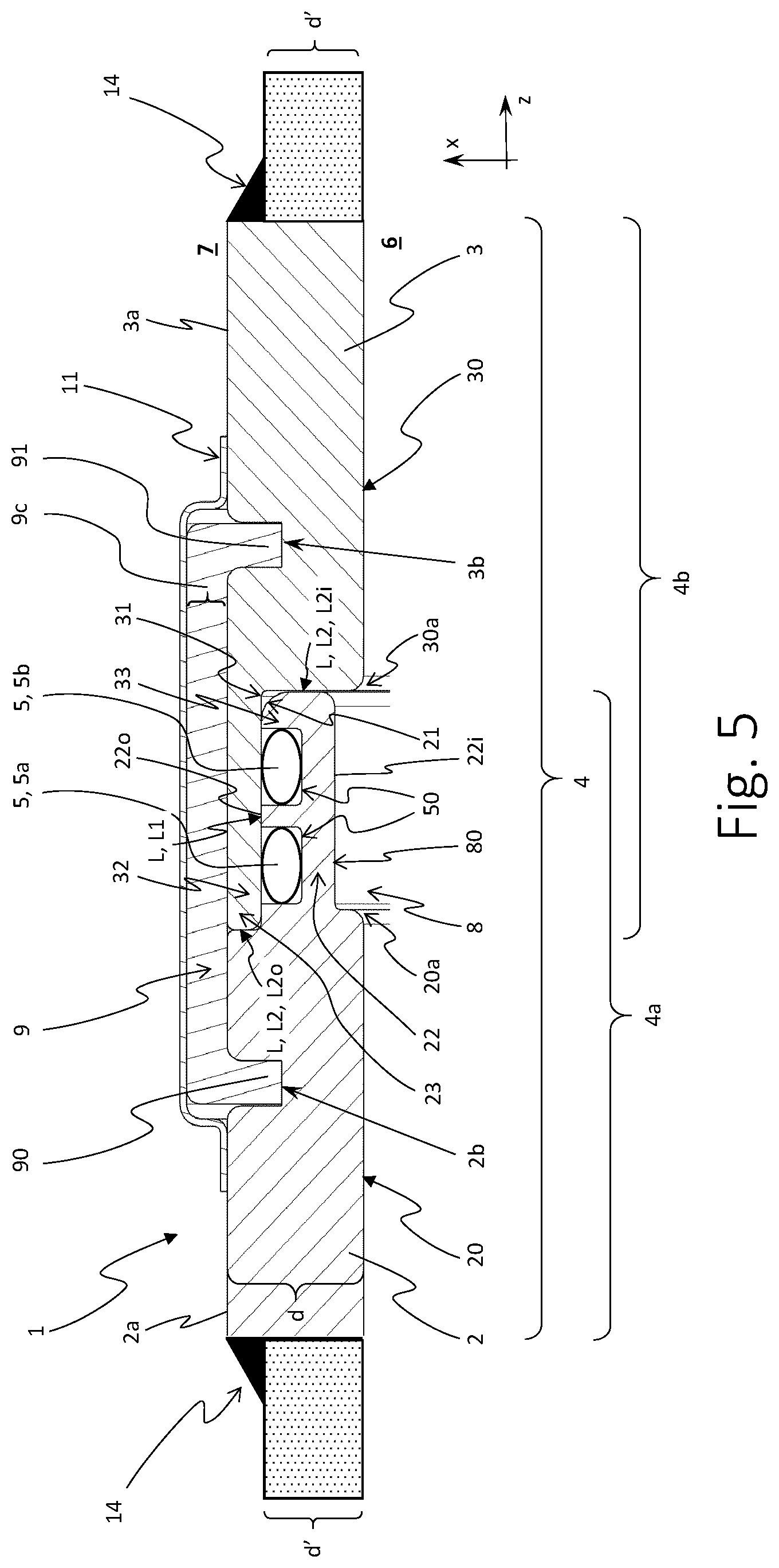 Patent US12322934 Figure 5 – Flange design for high-voltage gas-insulated switchgear (GIS), busbars and lines (GIL)