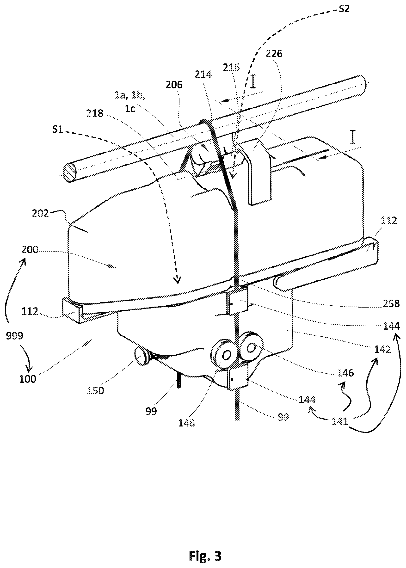 Patent US12322938 Figure 2 – Rope robot and method for mounting an object to a power line
