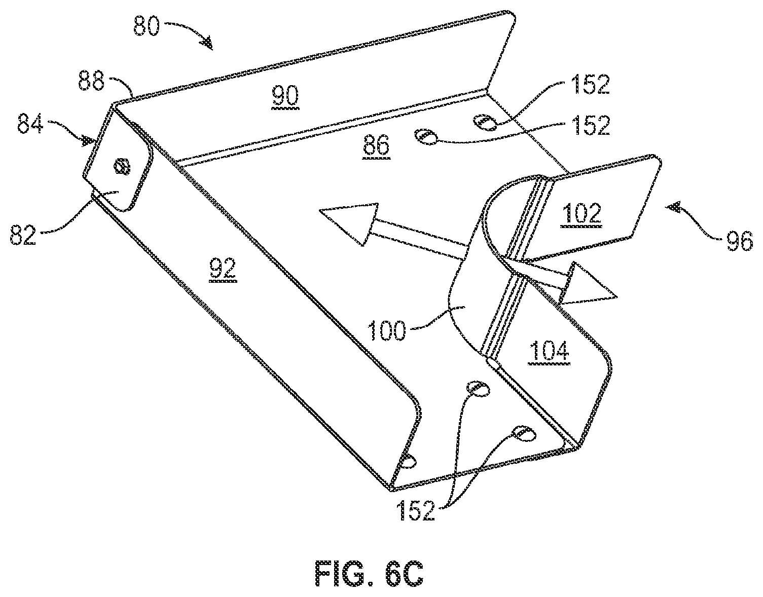 Patent US12322943 Figure 9 – Non-welded horizontal cable tray redirector