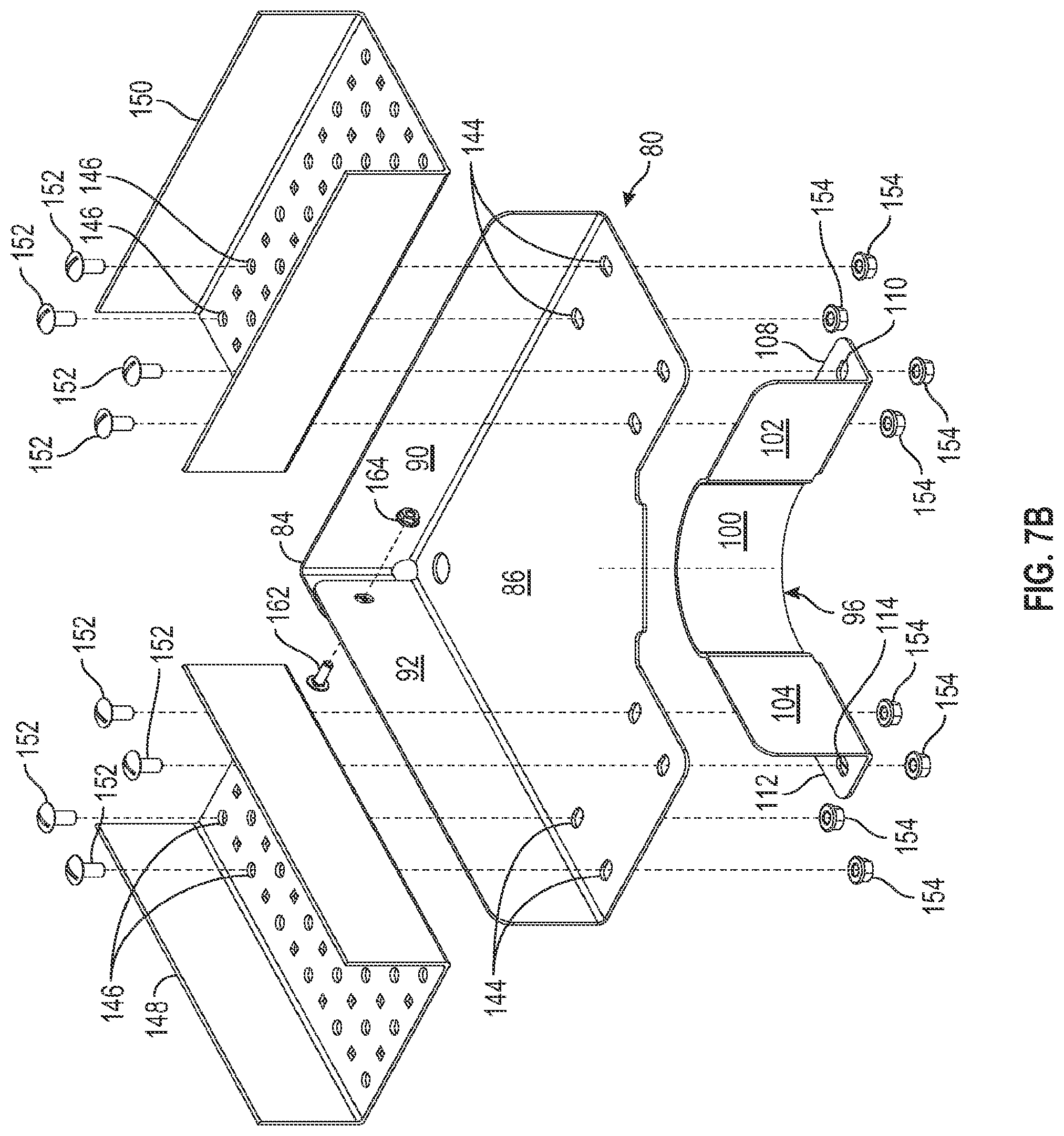 Patent US12322943 Figure 11 – Non-welded horizontal cable tray redirector