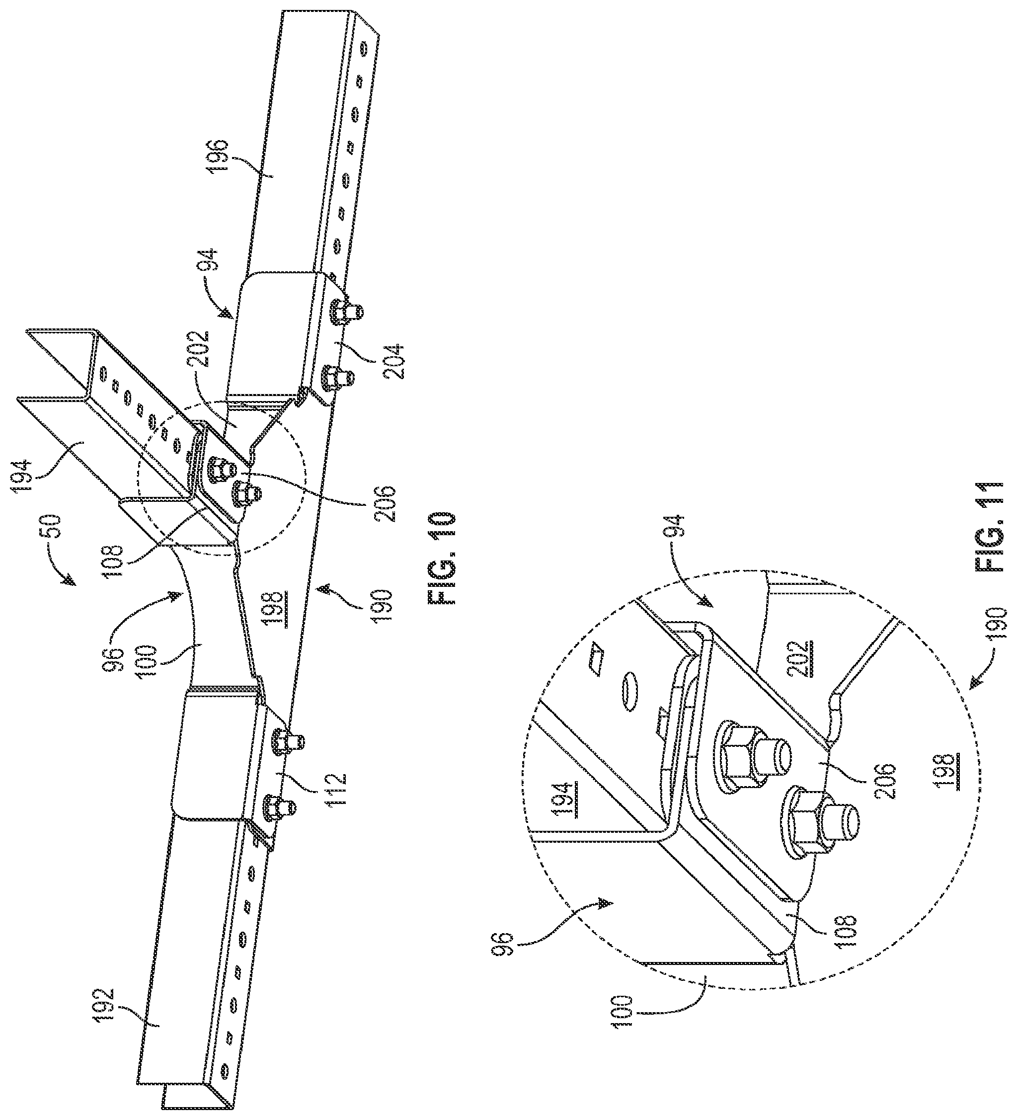 Patent US12322943 Figure 14 – Non-welded horizontal cable tray redirector