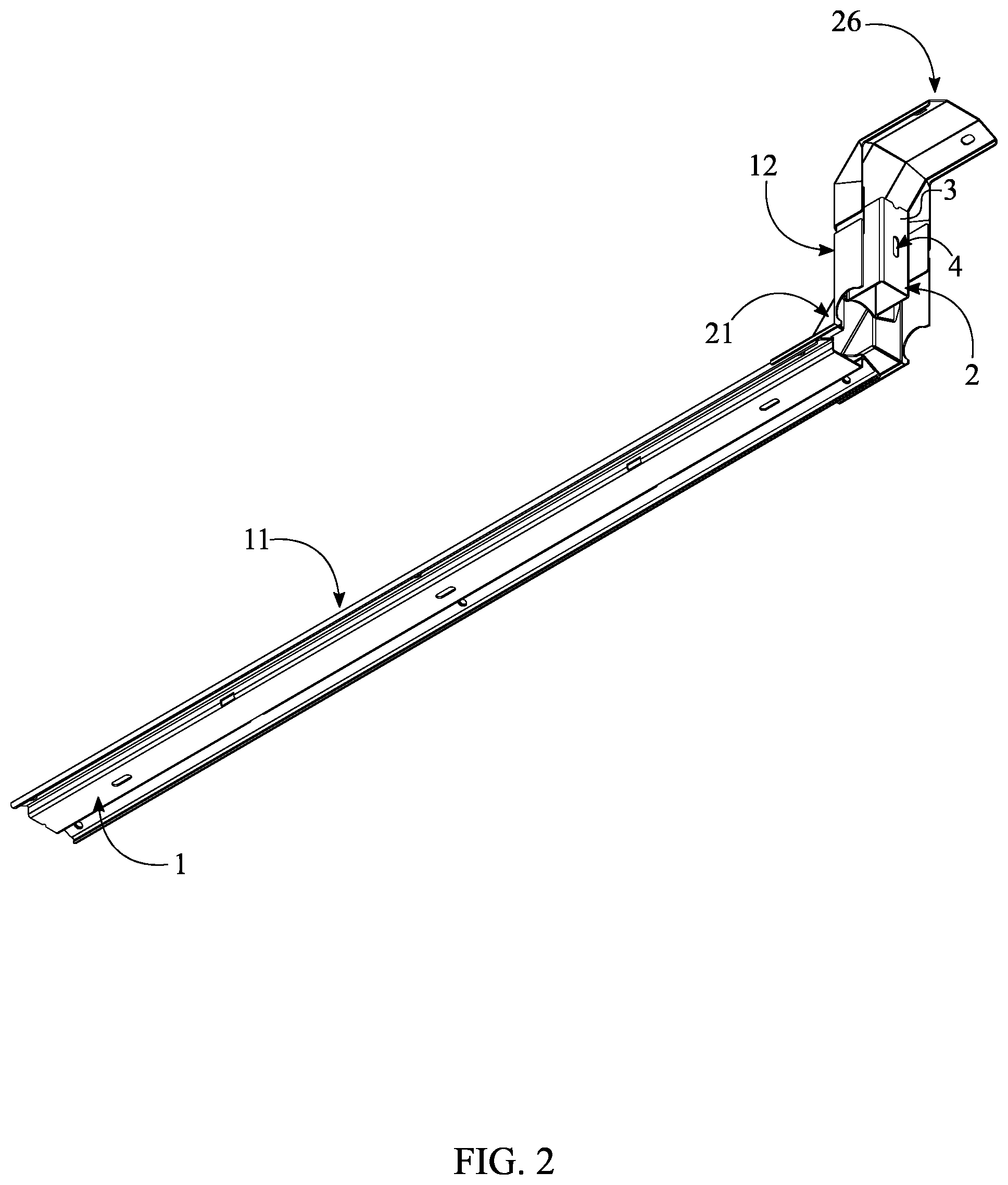 Patent US12322946 Figure 2 – Low voltage cable conduit system for stadium seating flooring