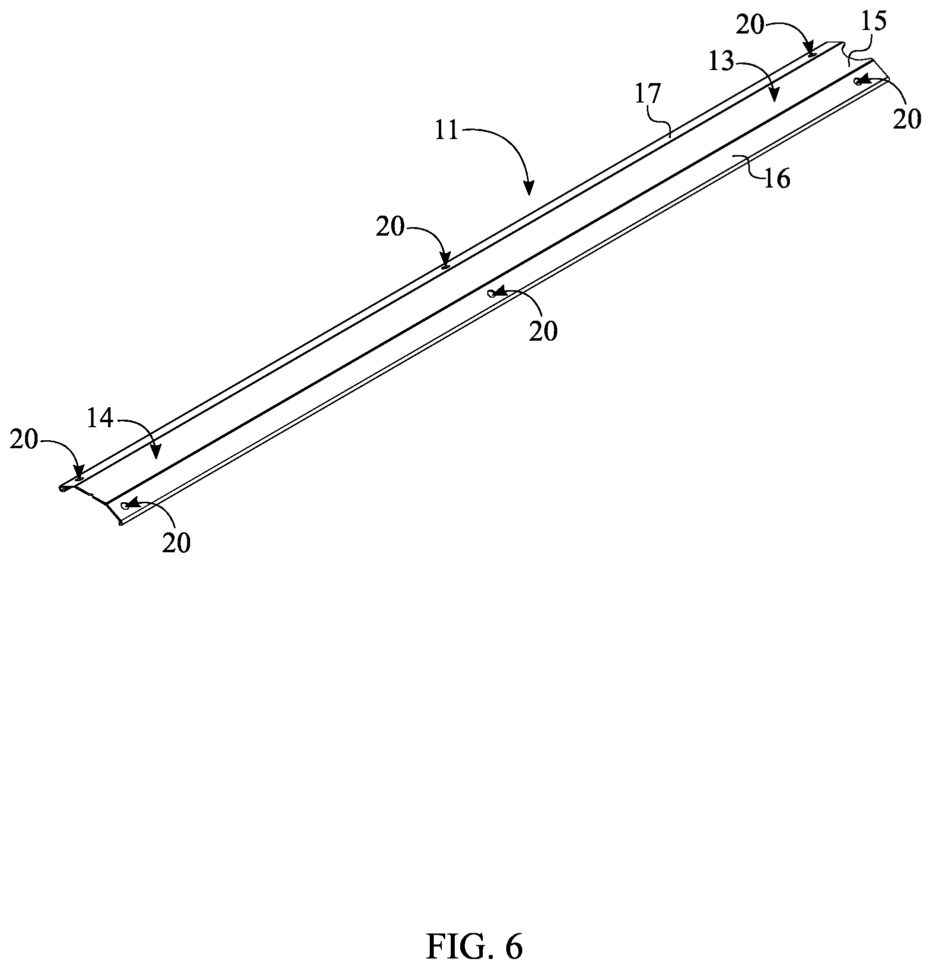 Patent US12322946 Figure 6 – Low voltage cable conduit system for stadium seating flooring