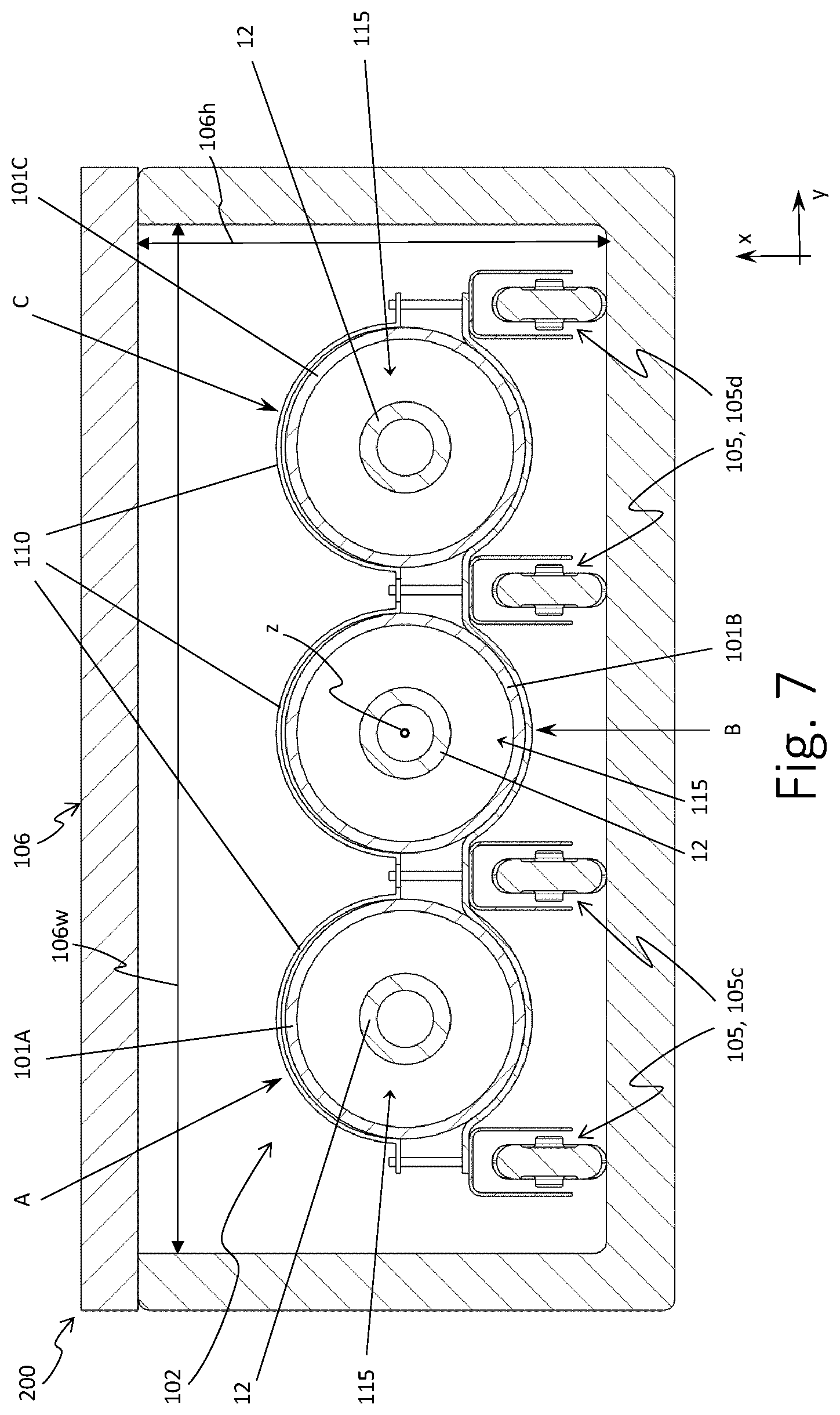 Patent US12322947 Figure 7 – Compact underground GIS for high-voltage gas-insulated substation (GIS), busbars and lines (GIL)