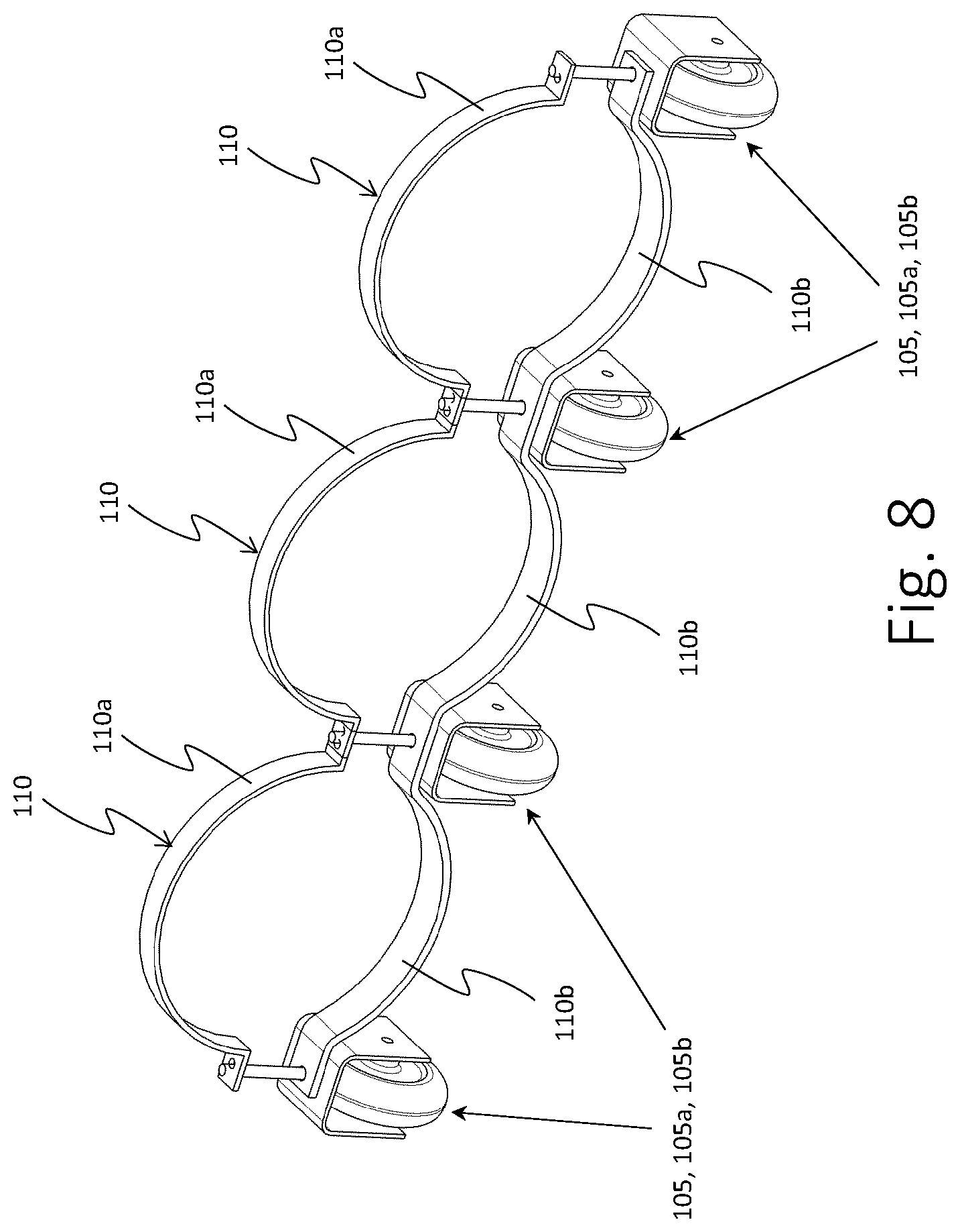 Patent US12322947 Figure 8 – Compact underground GIS for high-voltage gas-insulated substation (GIS), busbars and lines (GIL)
