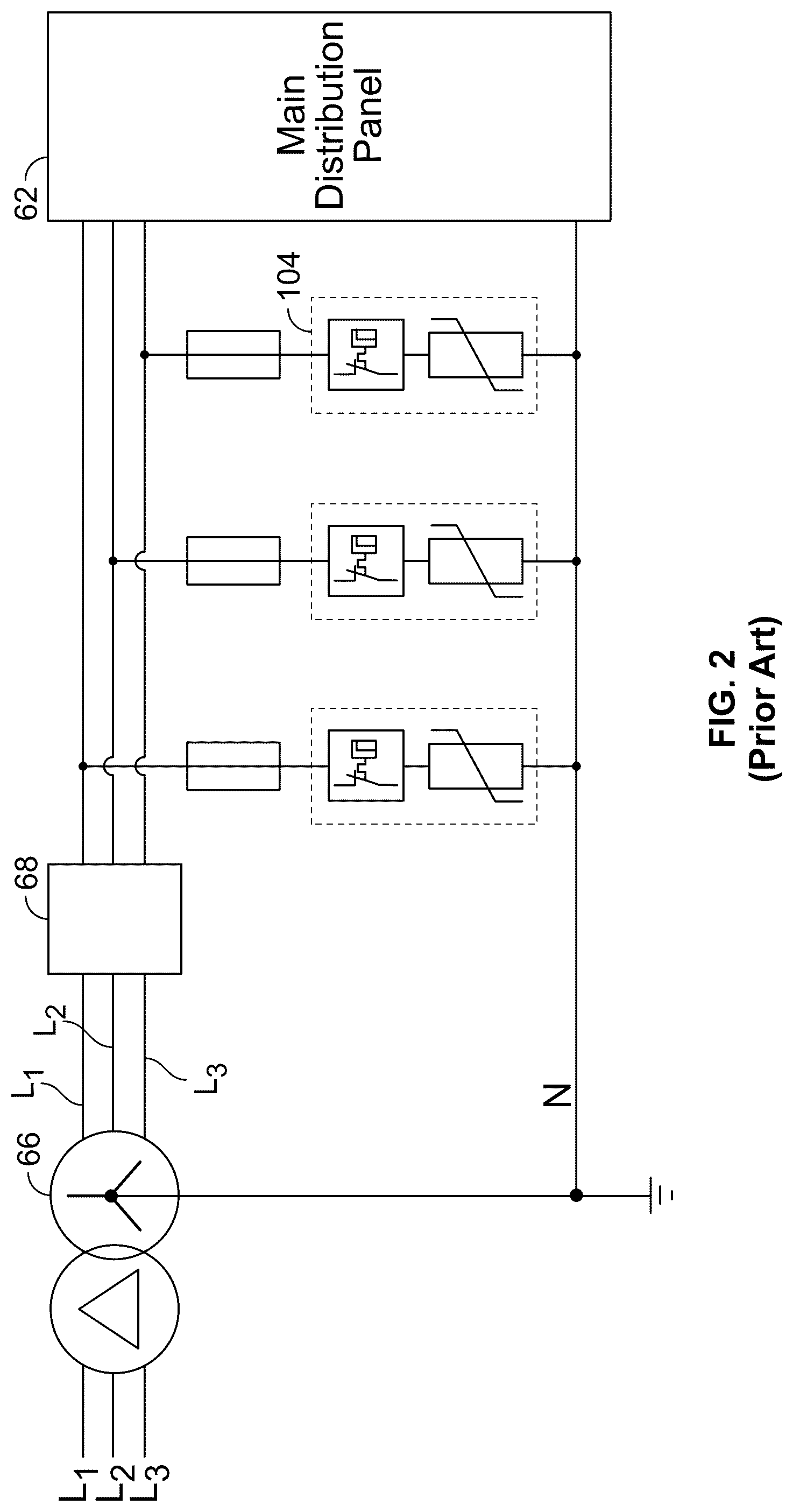 Patent US12322949 Figure 2 – Devices for overvoltage, overcurrent and arc flash protection