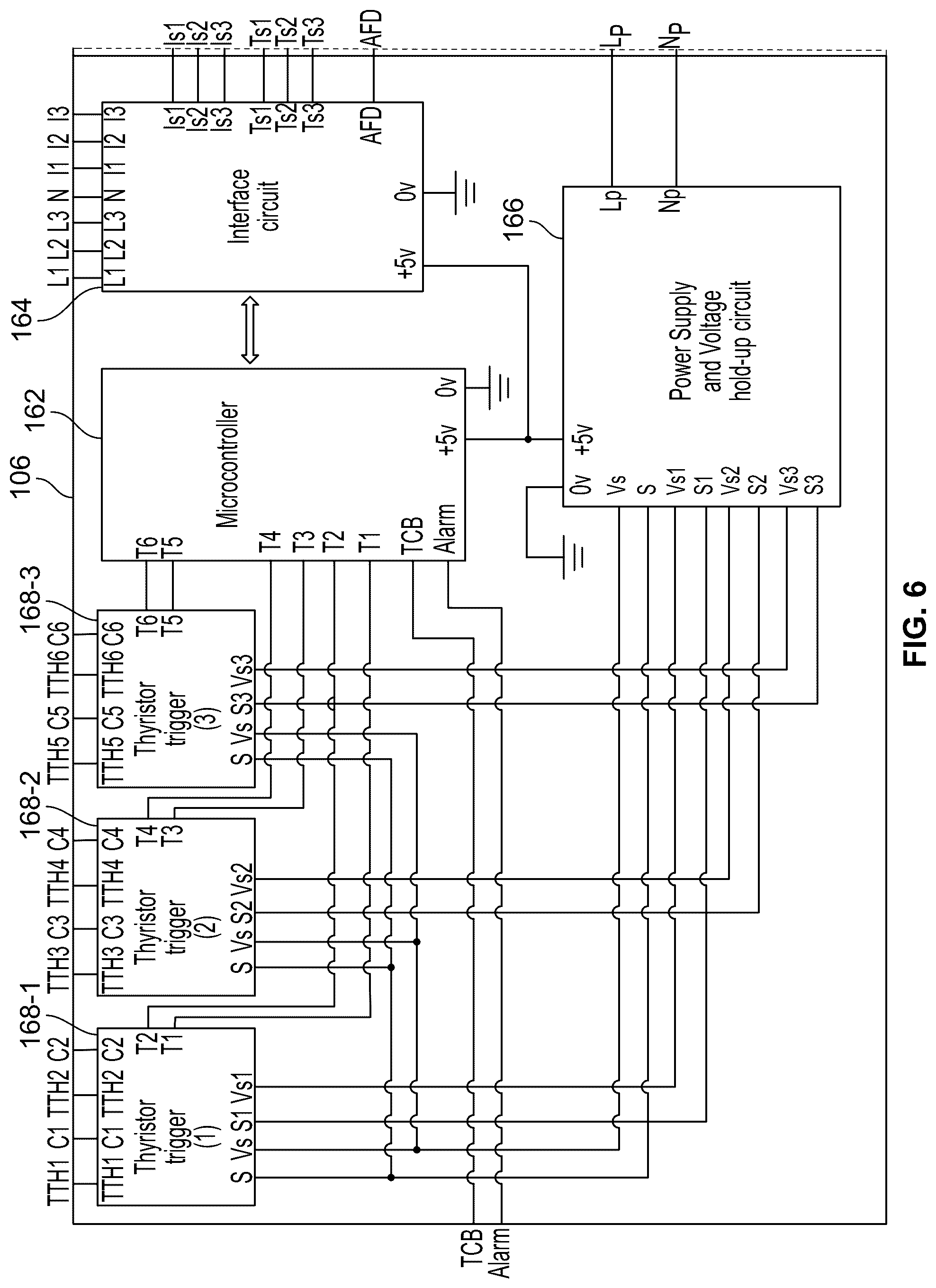 Patent US12322949 Figure 6 – Devices for overvoltage, overcurrent and arc flash protection