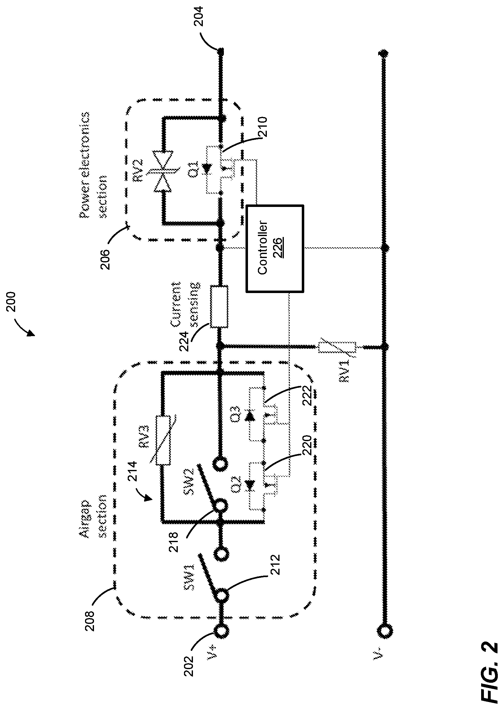 Patent US12322952 Figure 2 – DC solid state circuit breakers for bidirectional applications