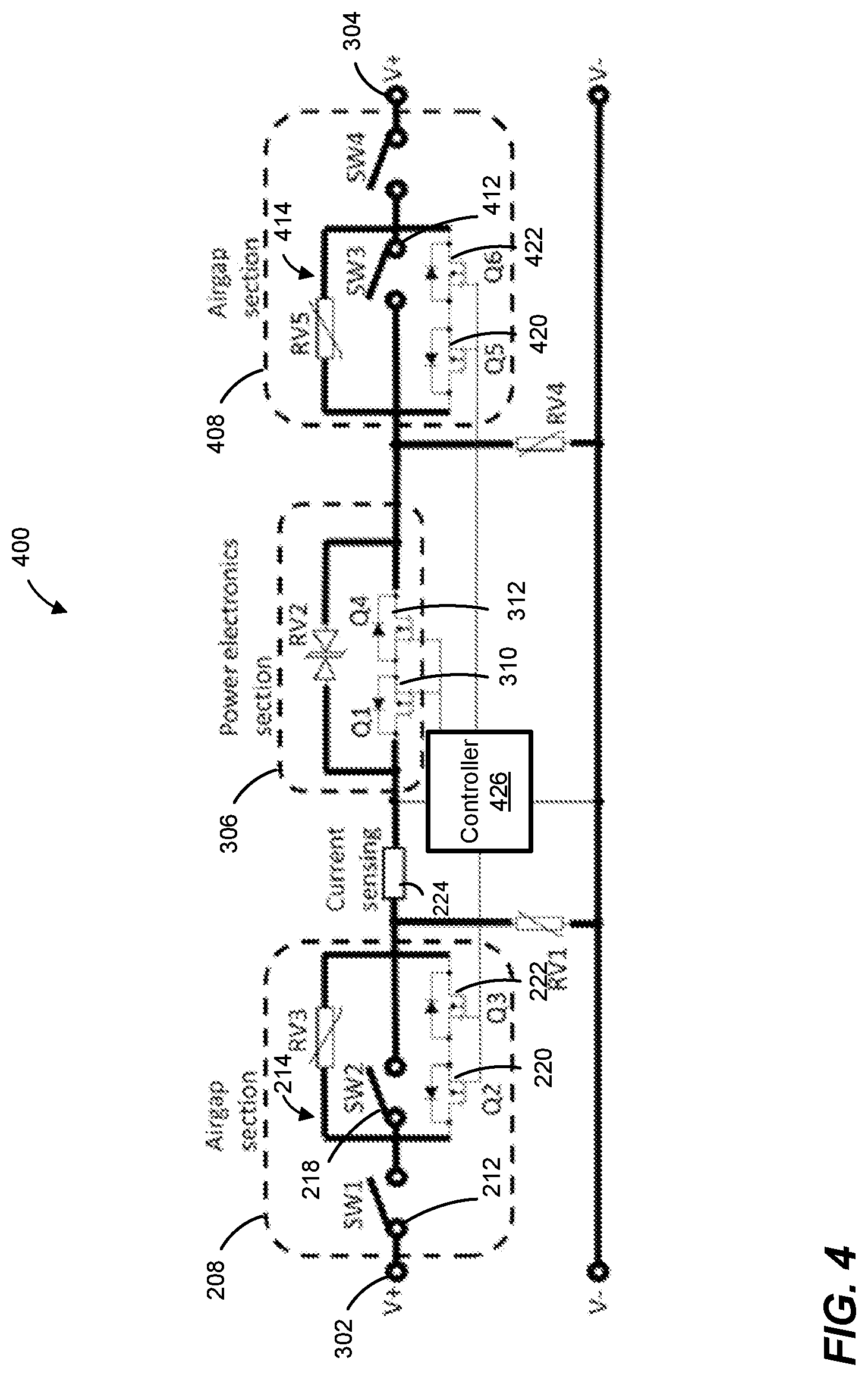 Patent US12322952 Figure 4 – DC solid state circuit breakers for bidirectional applications