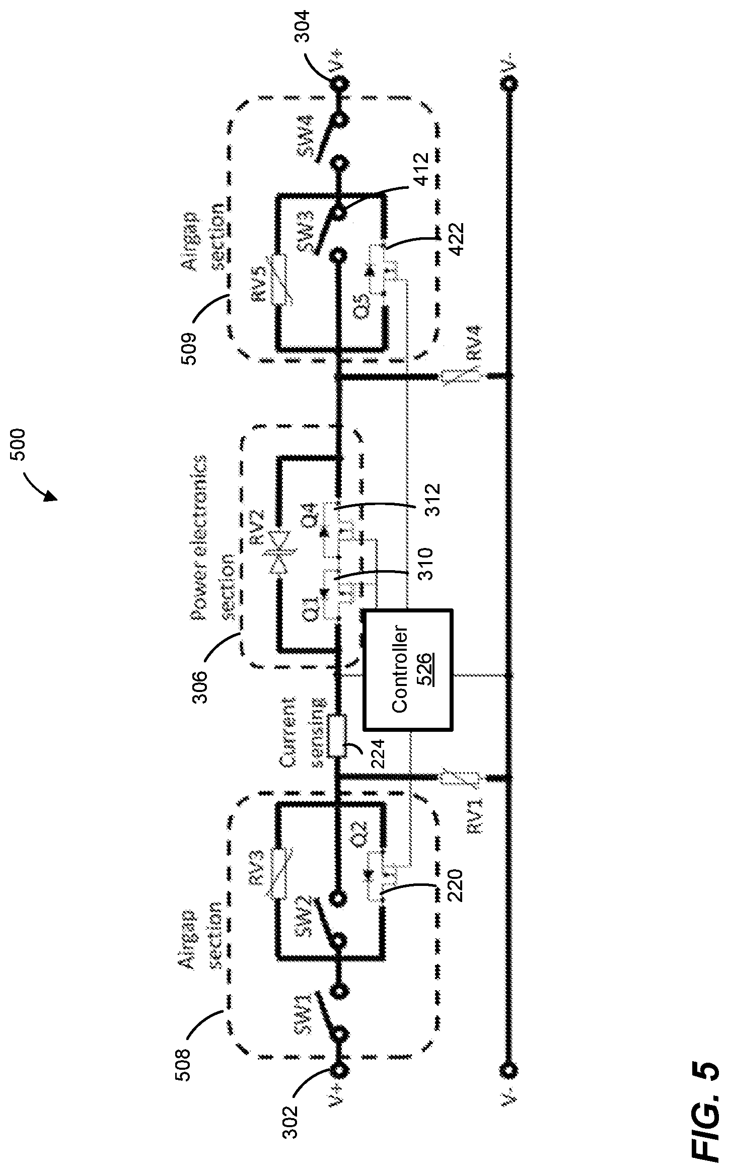 Patent US12322952 Figure 5 – DC solid state circuit breakers for bidirectional applications