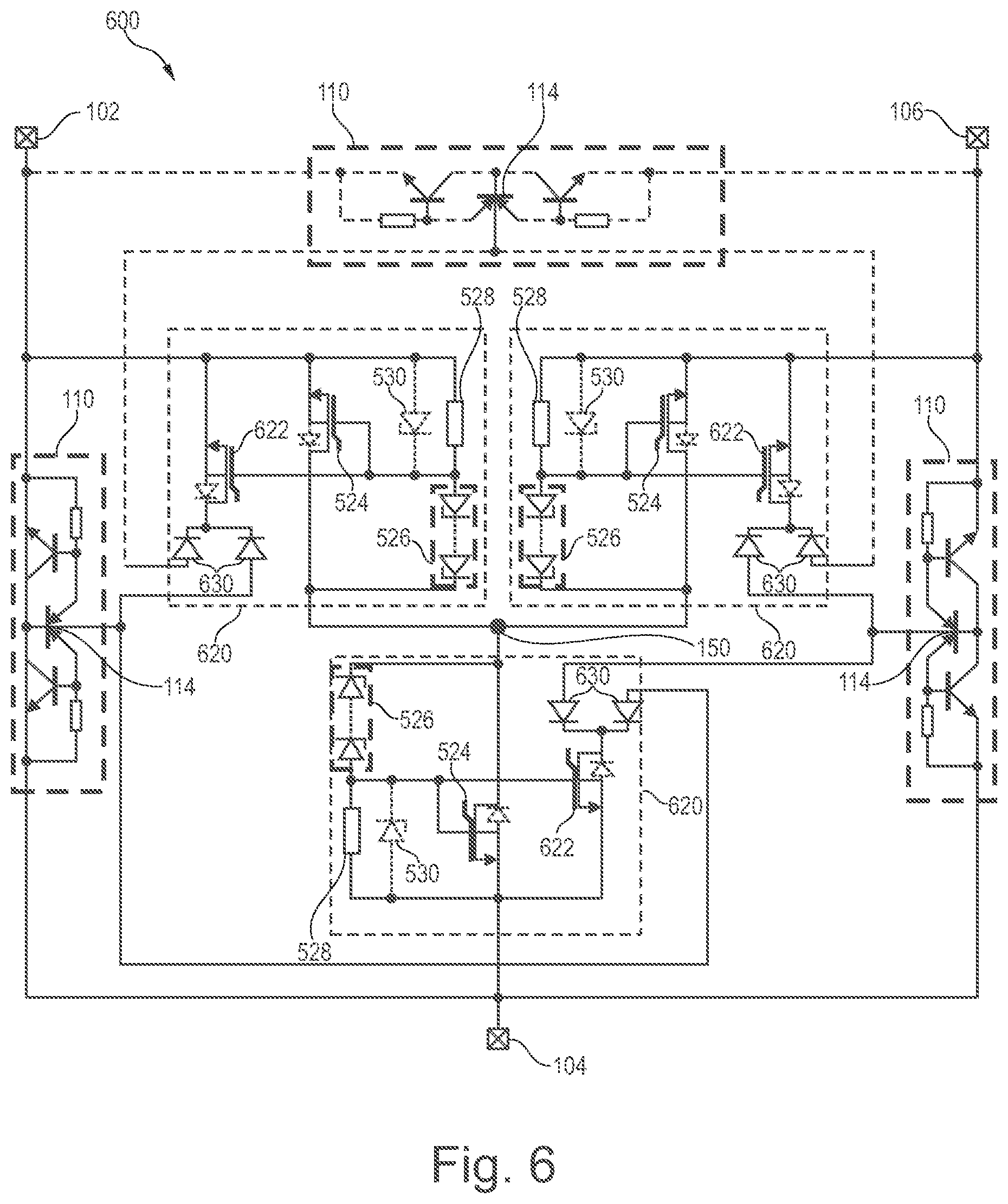 Patent US12322953 Figure 4 – ESD protection circuit