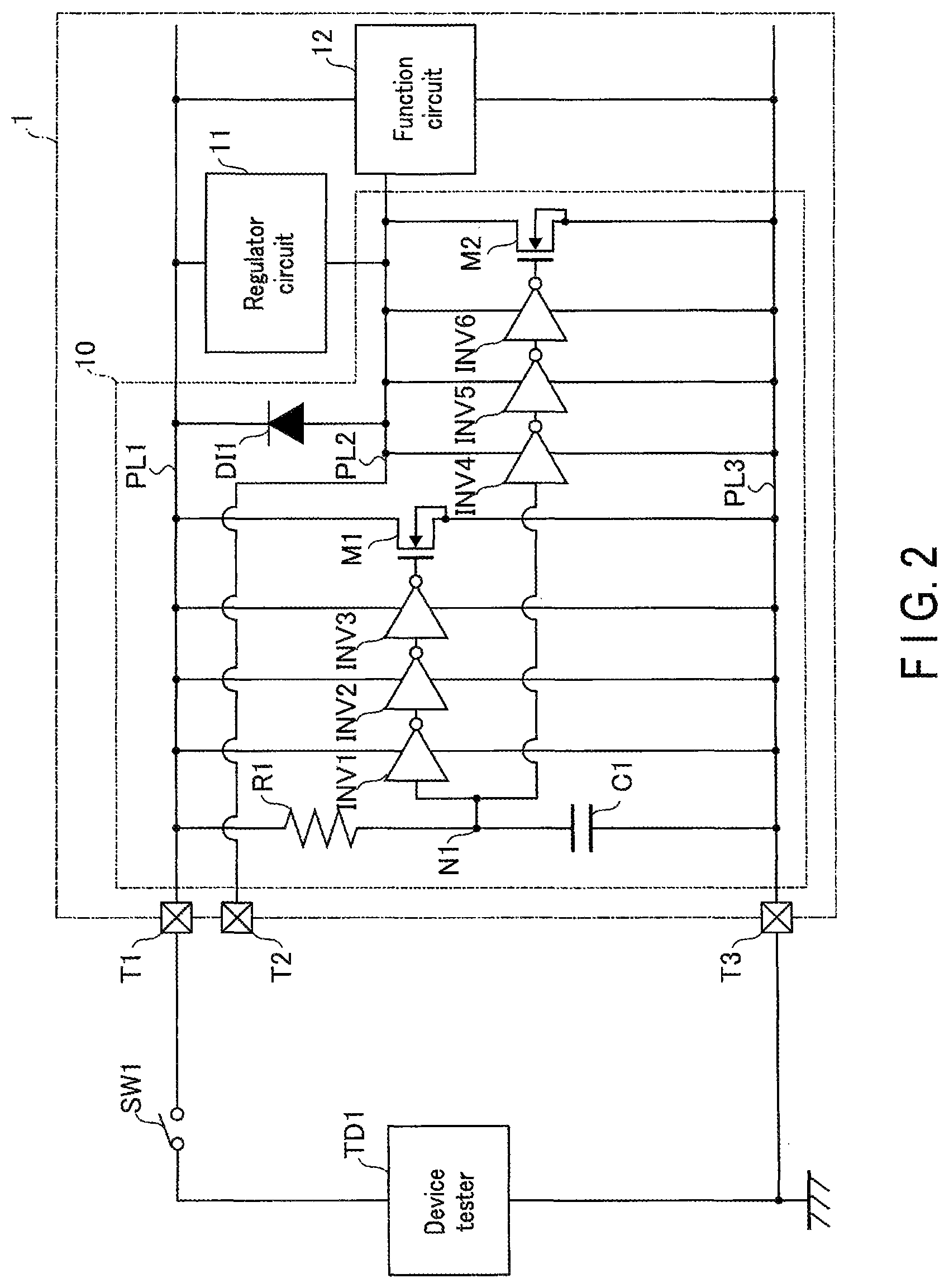 Patent US12322956 Figure 2 – Protection circuit and semiconductor device