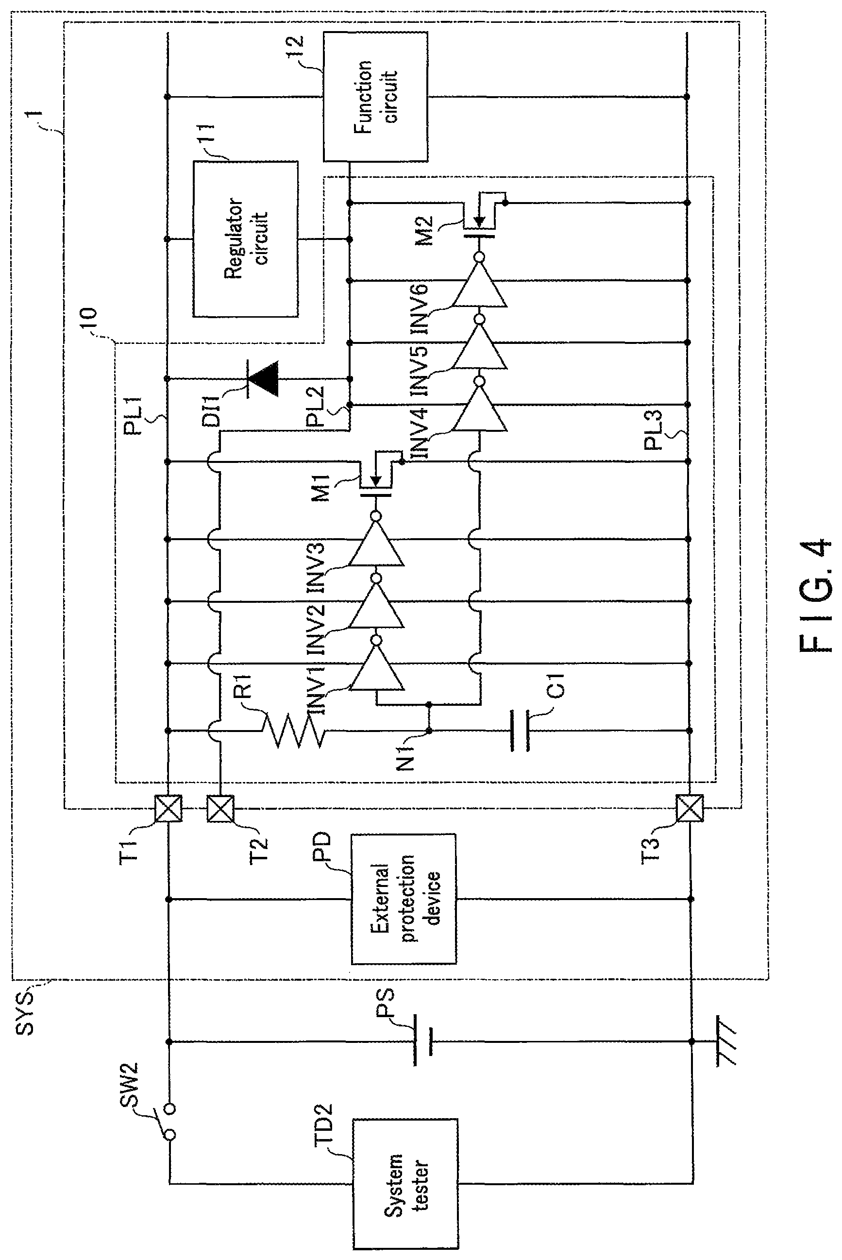 Patent US12322956 Figure 4 – Protection circuit and semiconductor device