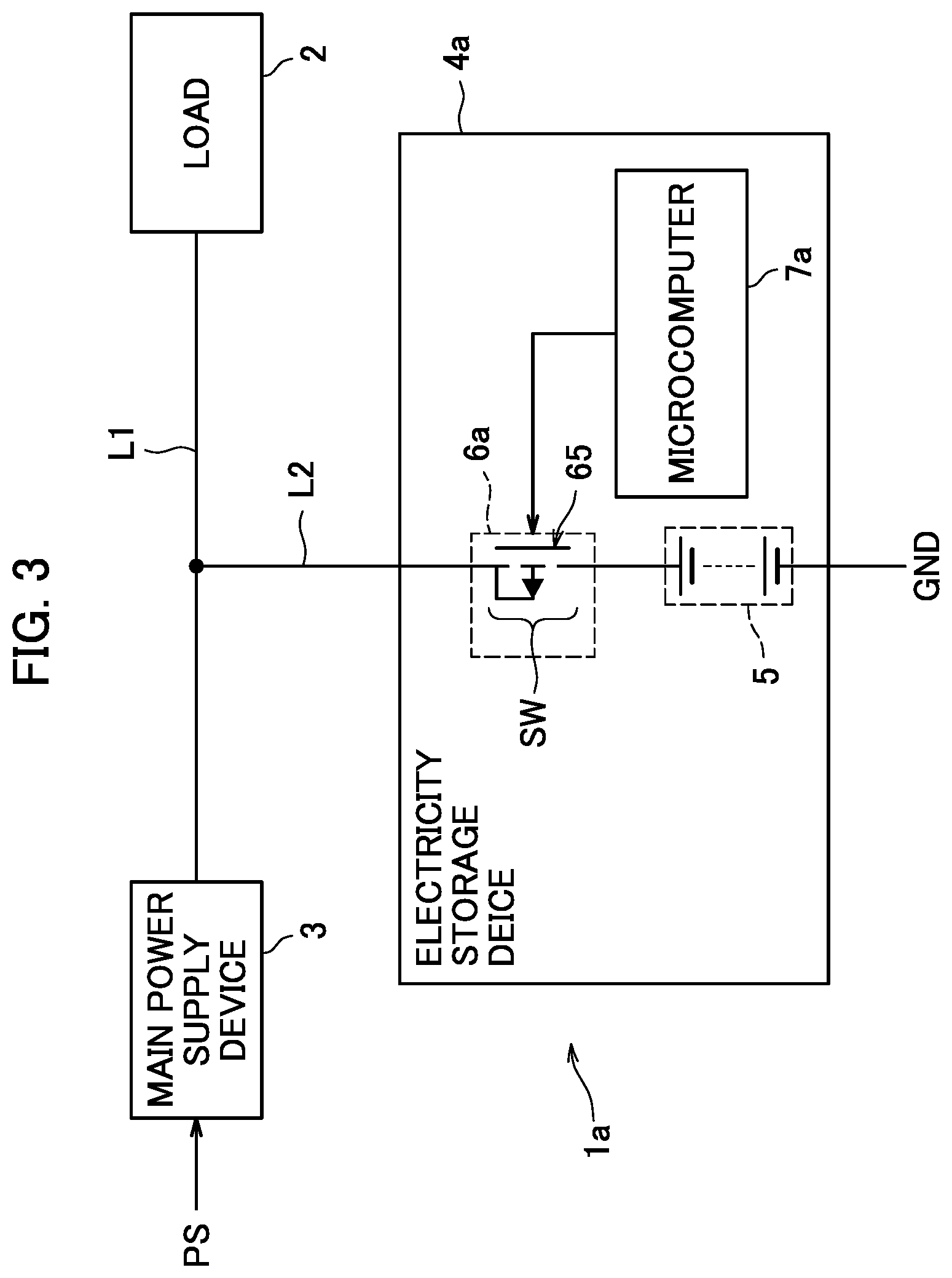 Patent US12322962 Figure 3 – Power supply system and electricity storage device