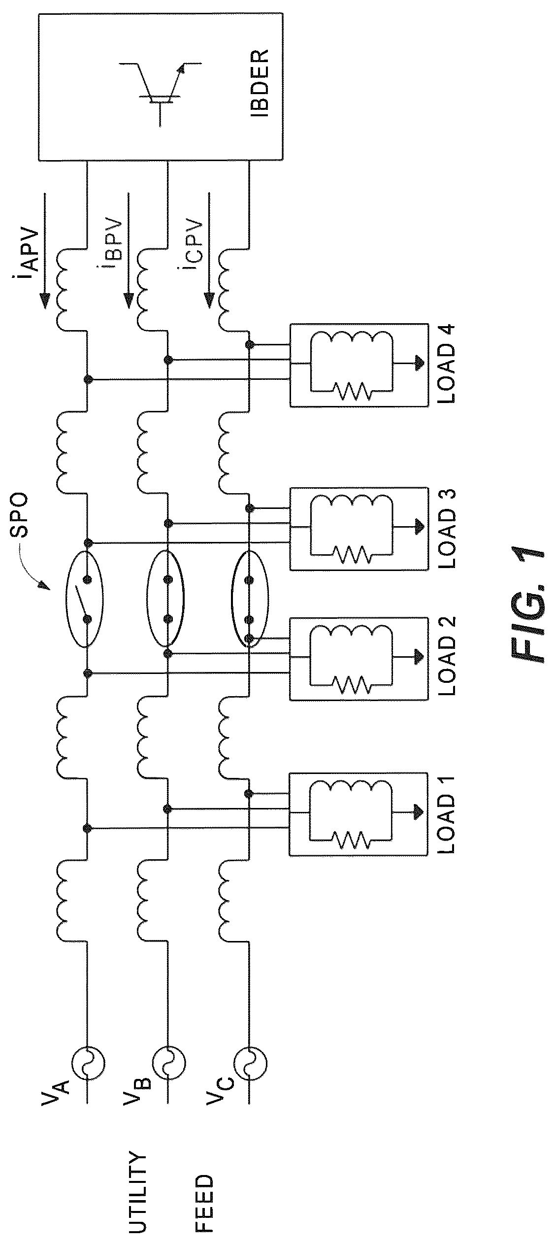 Patent US12322974 — Method and apparatus for detection of arbitrarily located single-phase open circuits by inverter-based resources — Figure 1
