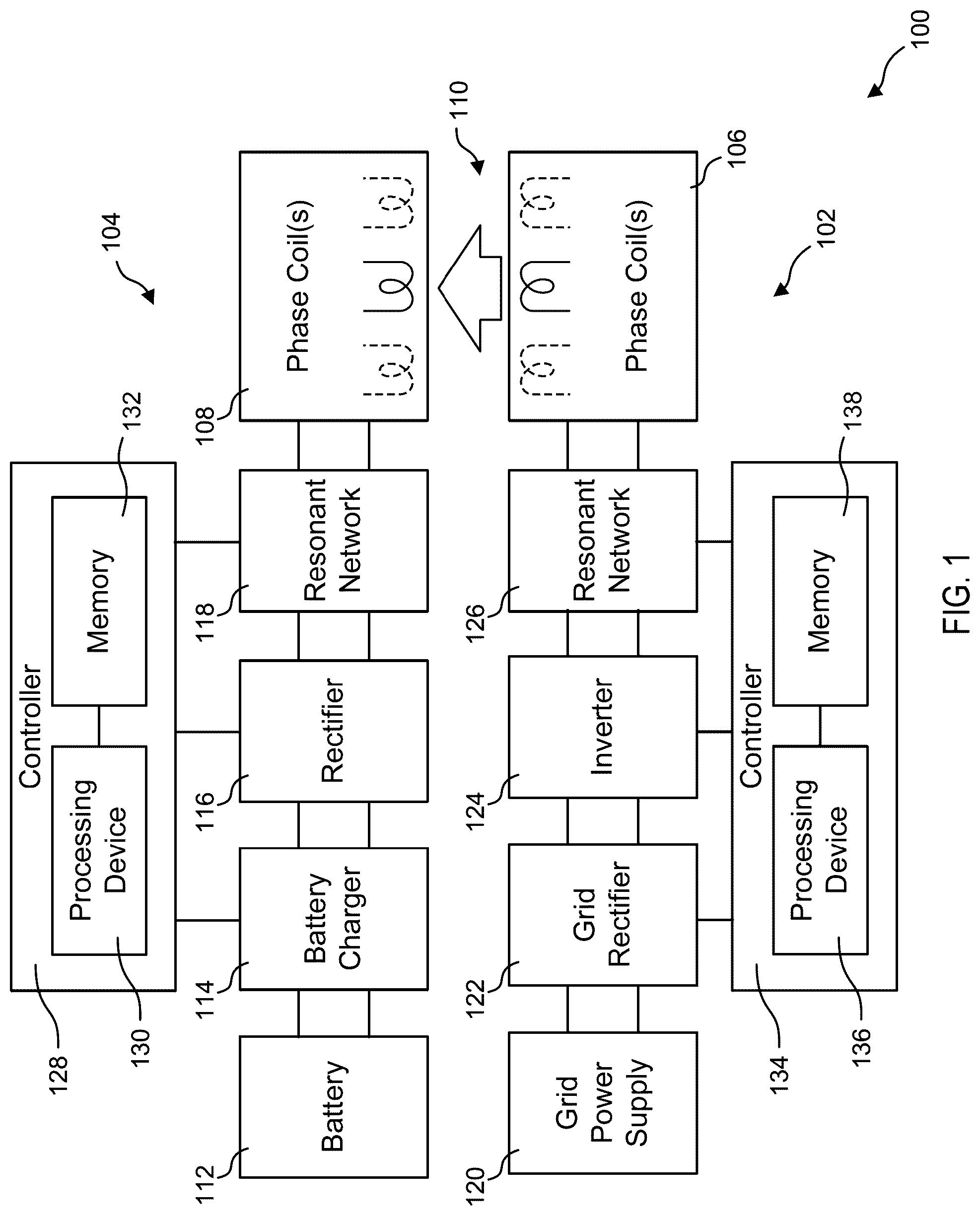 Patent US12322984 Figure 1 – Interoperable wireless charging with polyphase coil network