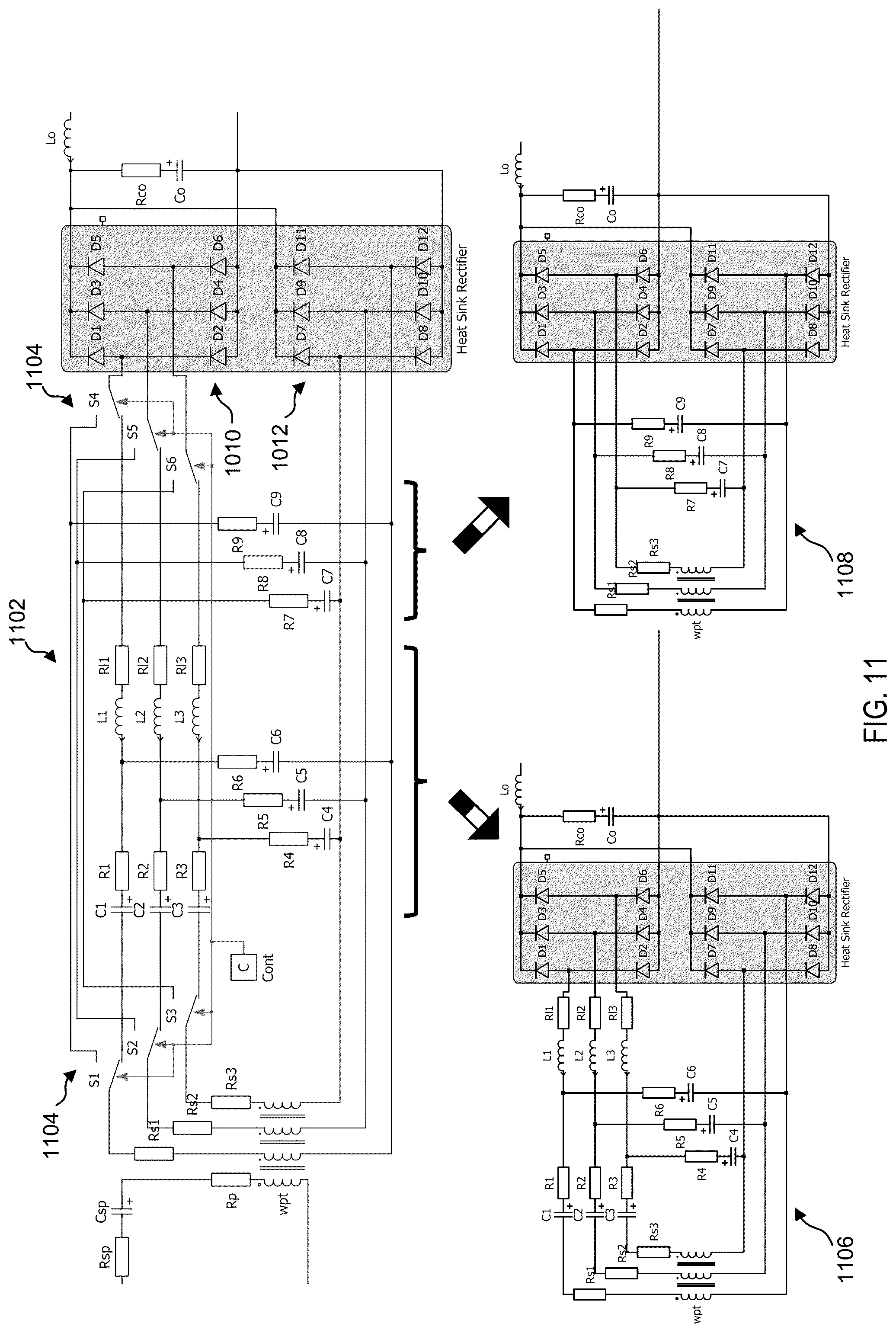 Patent US12322984 Figure 11 – Interoperable wireless charging with polyphase coil network