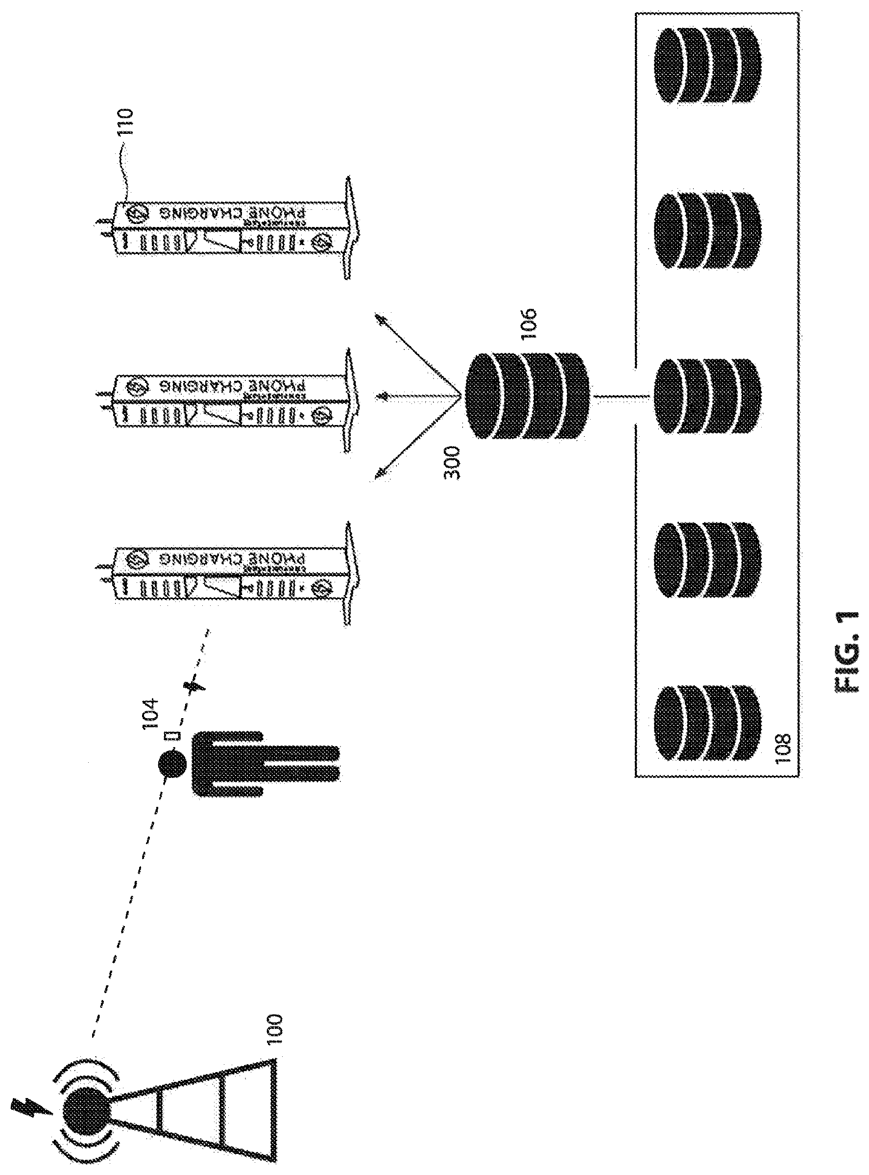 Patent US12322986 Figure 1 – System and method for providing interconnected and secure mobile device charging stations