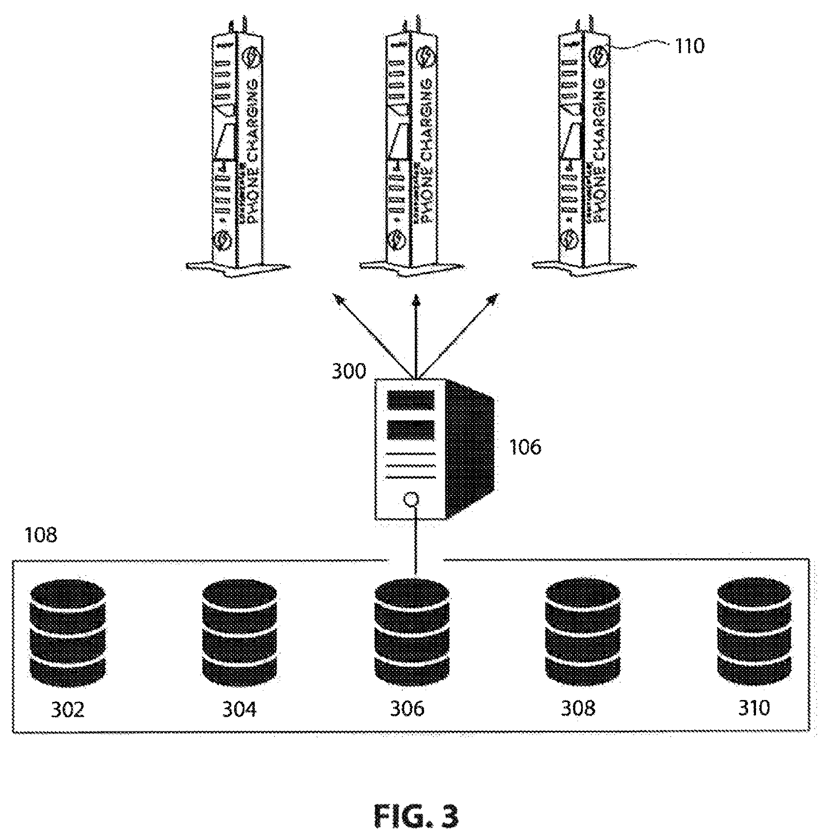 Patent US12322986 Figure 3 – System and method for providing interconnected and secure mobile device charging stations
