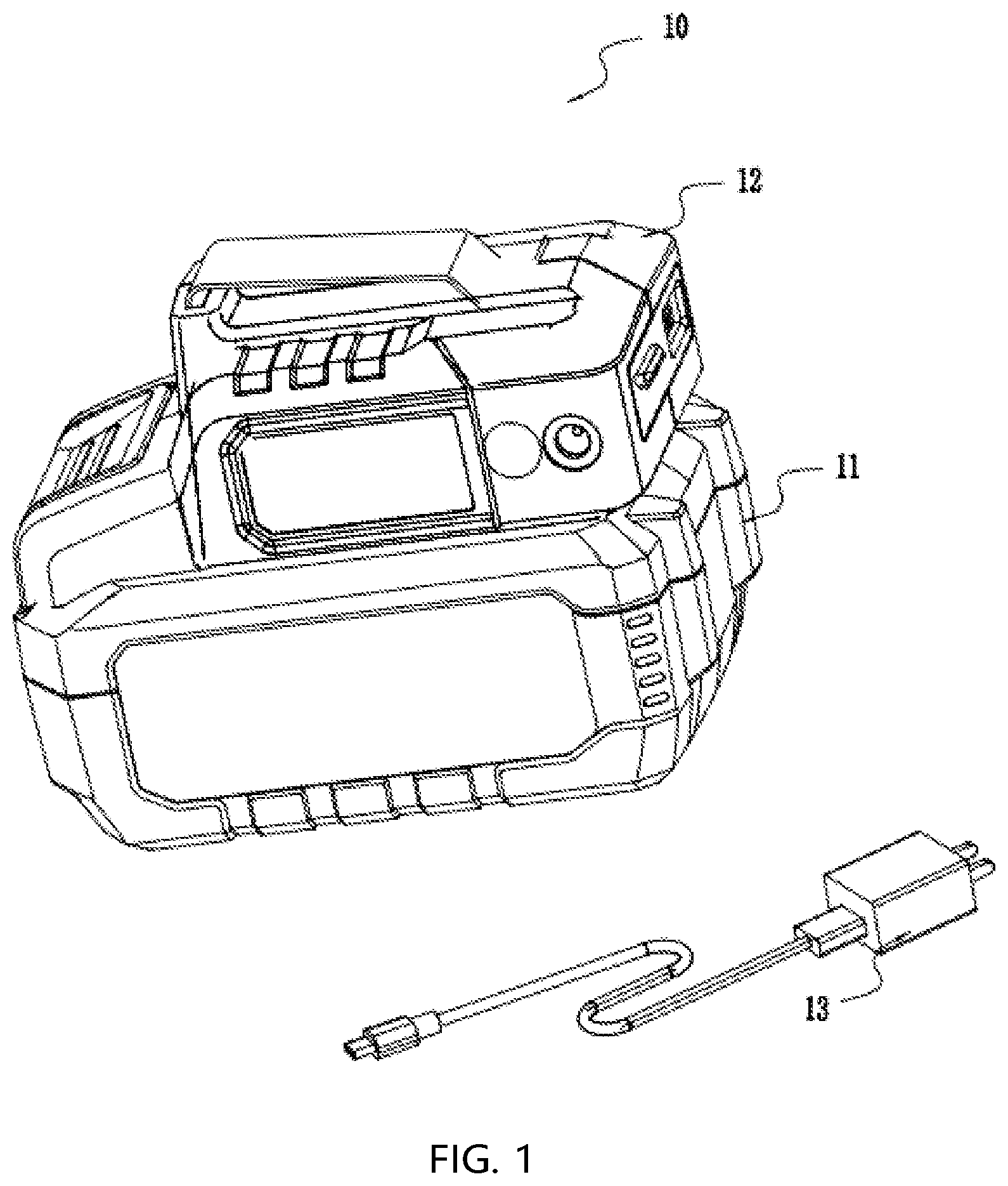 Patent US12322991 Figure 1 – Battery pack and an adapter with a voltage conversion circuit