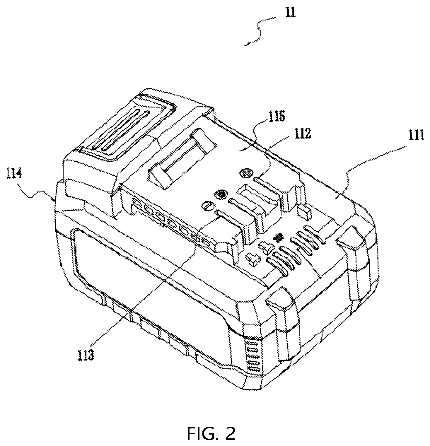 Patent US12322991 Figure 2 – Battery pack and an adapter with a voltage conversion circuit