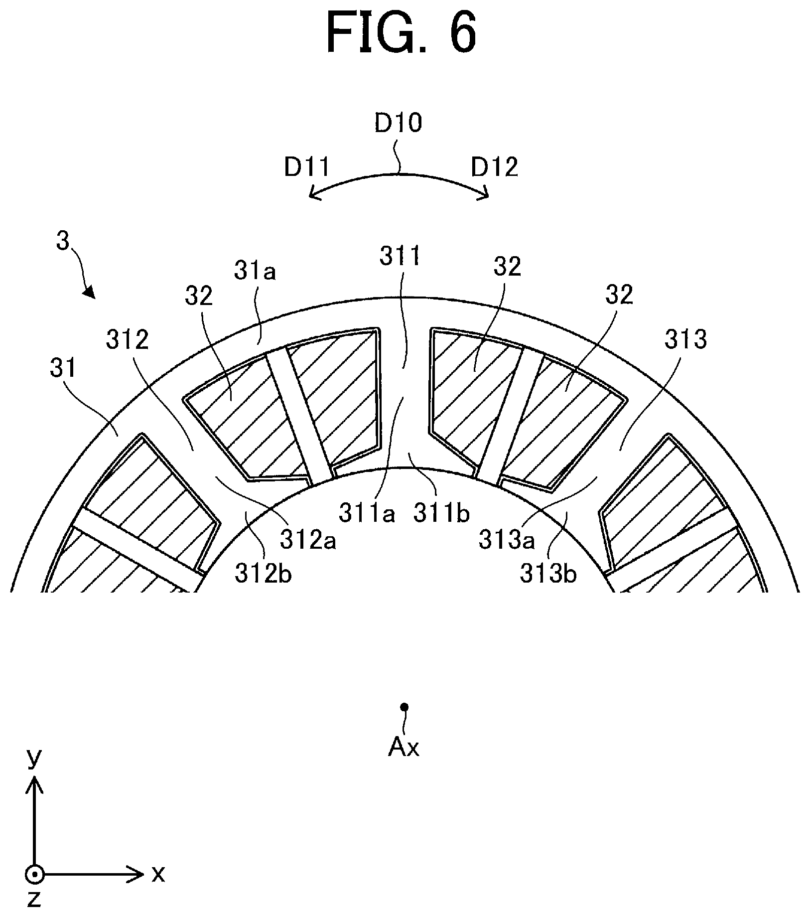 Patent US12323000 Figure 6 – Electric motor, fan, and air conditioner
