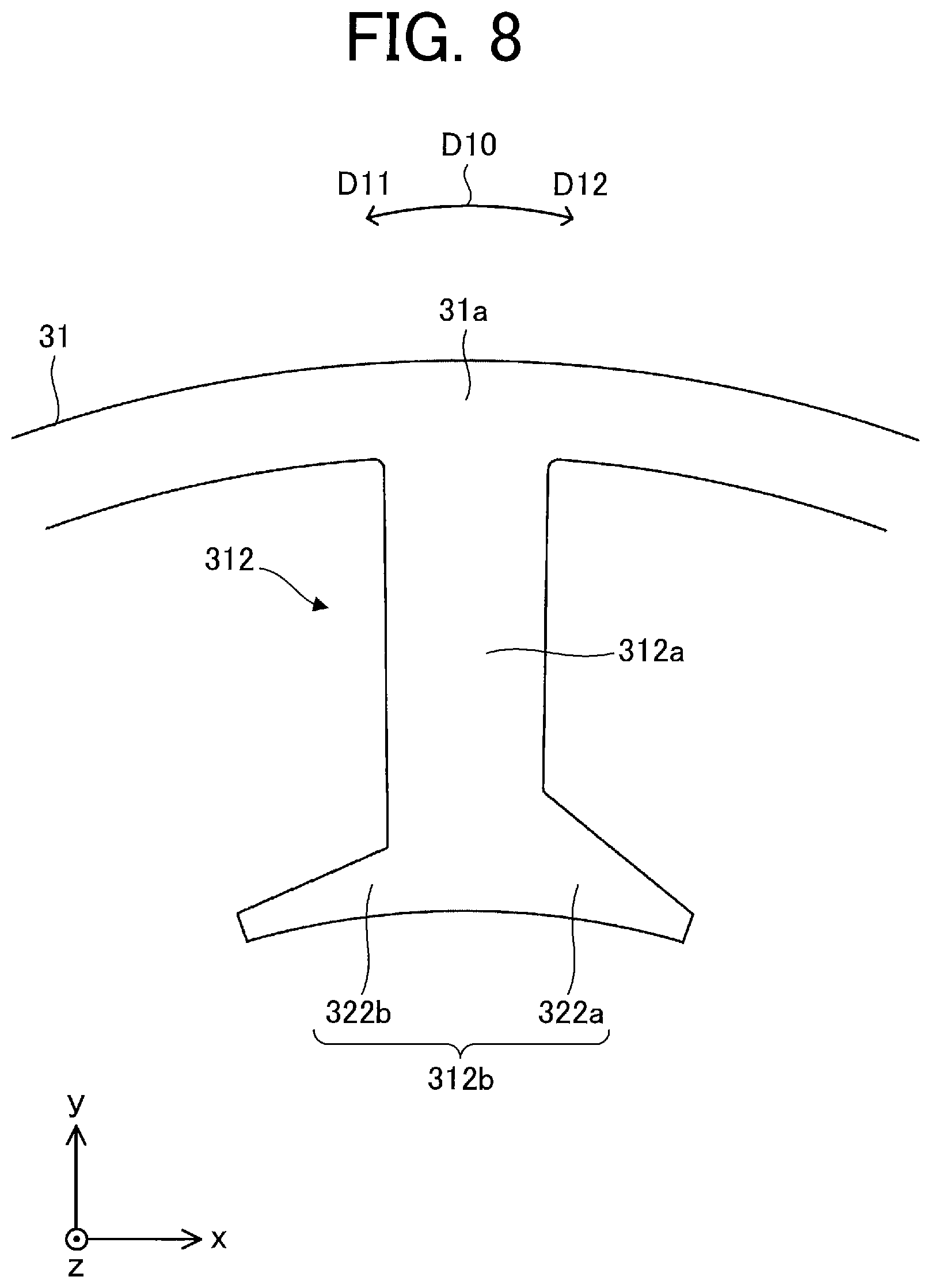 Patent US12323000 Figure 8 – Electric motor, fan, and air conditioner
