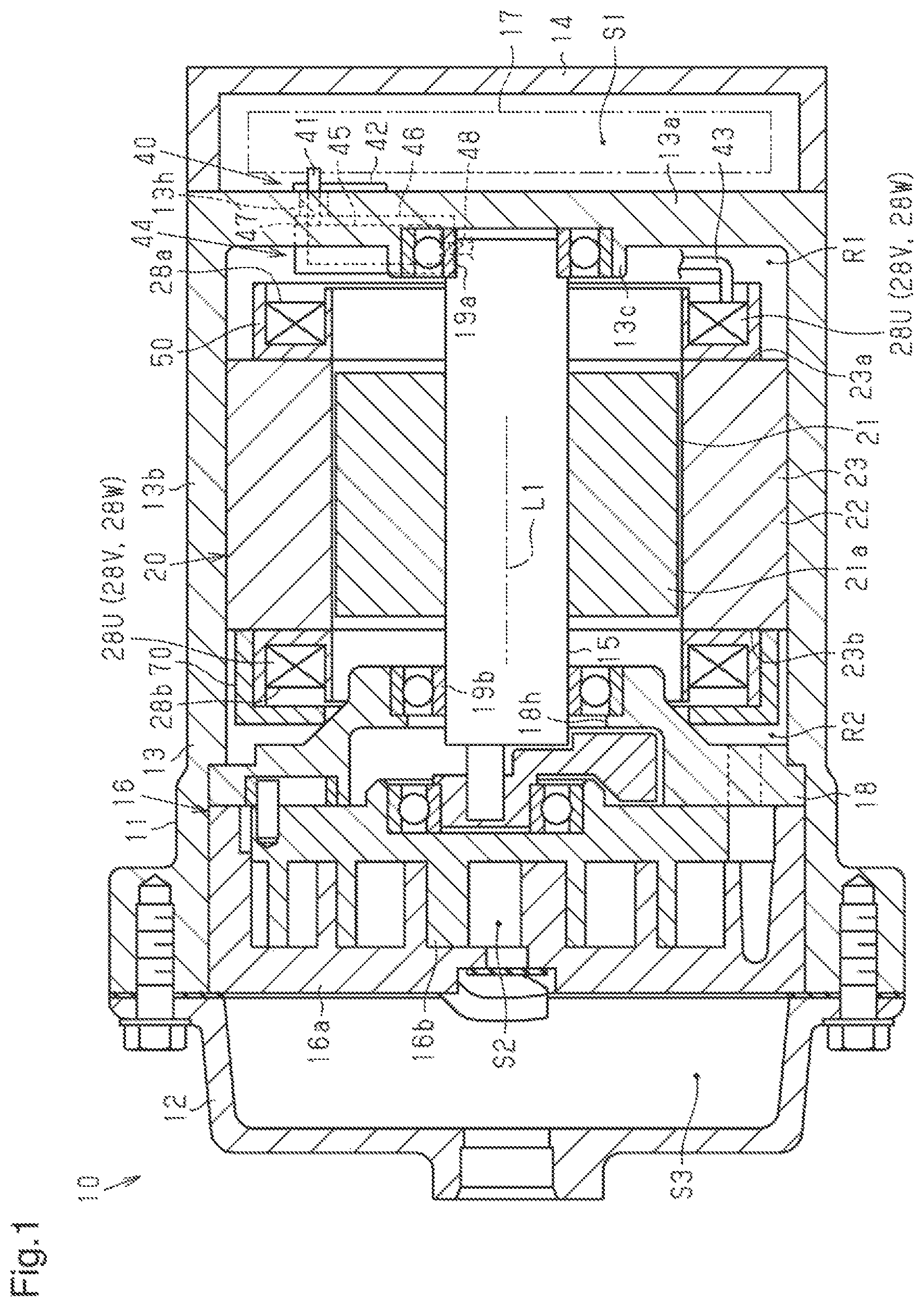 Patent US12323002 Figure 1 – Motor-driven compressor and method for manufacturing motor-driven compressor