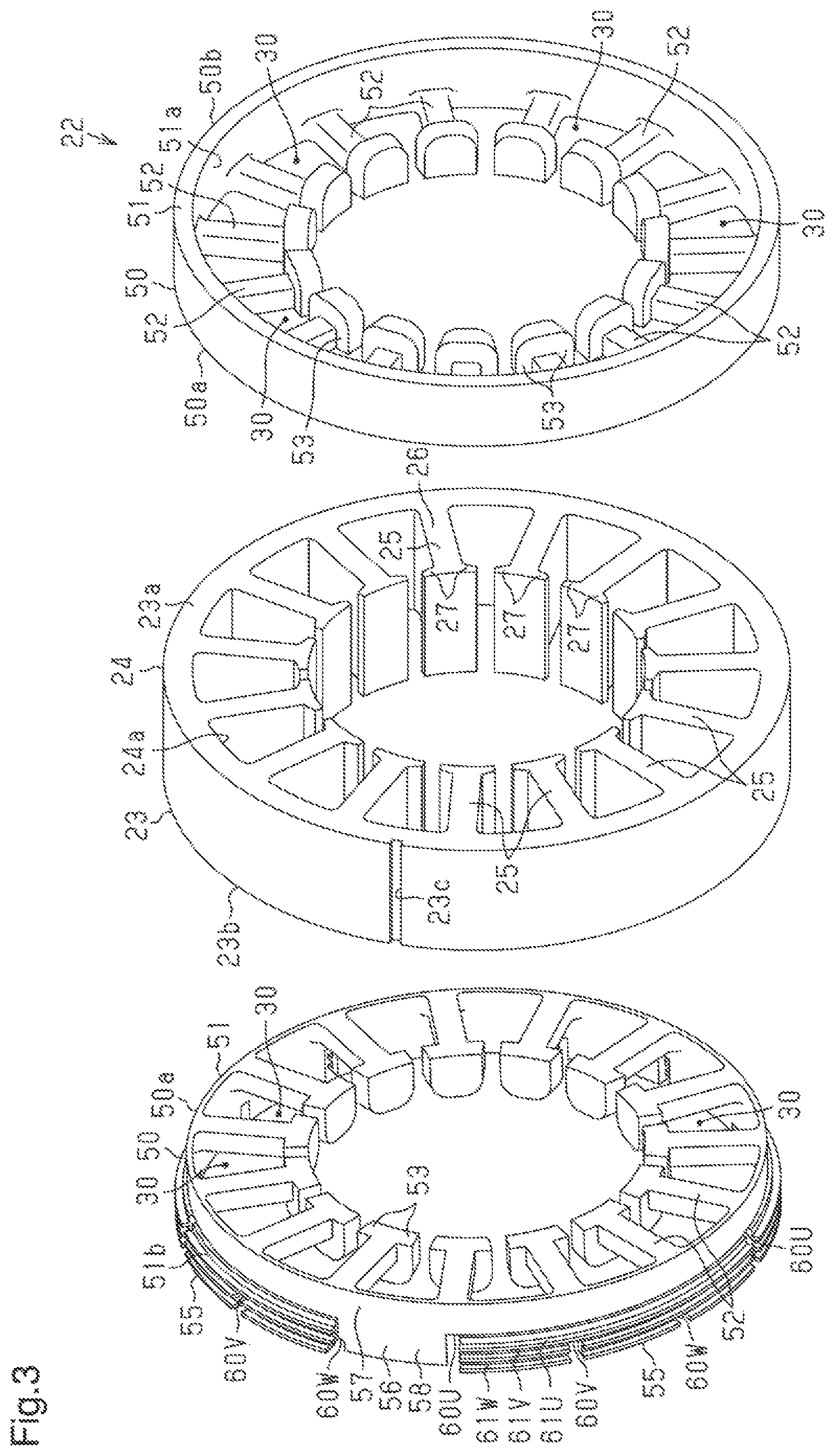Patent US12323002 Figure 3 – Motor-driven compressor and method for manufacturing motor-driven compressor