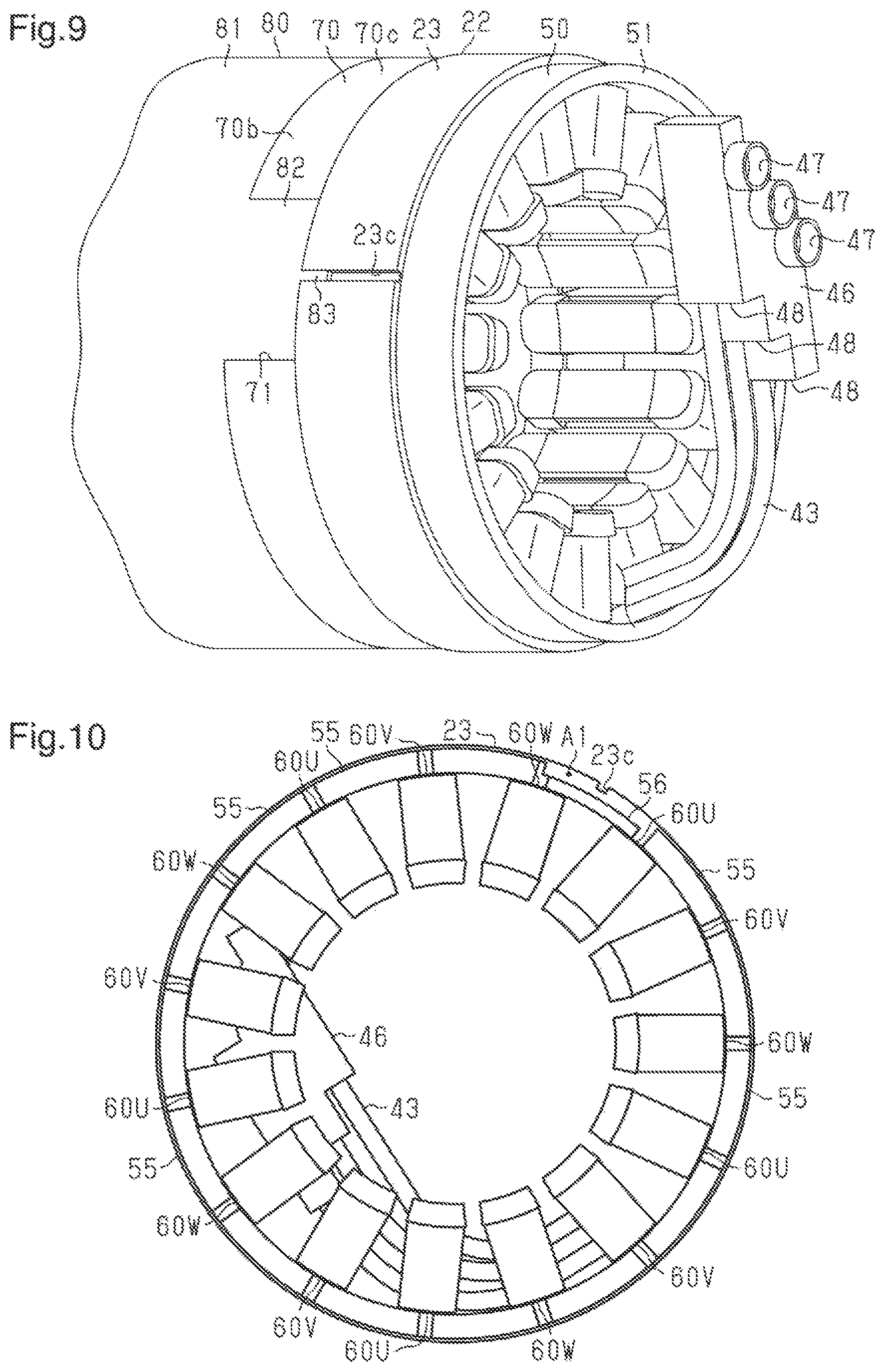 Patent US12323002 Figure 7 – Motor-driven compressor and method for manufacturing motor-driven compressor