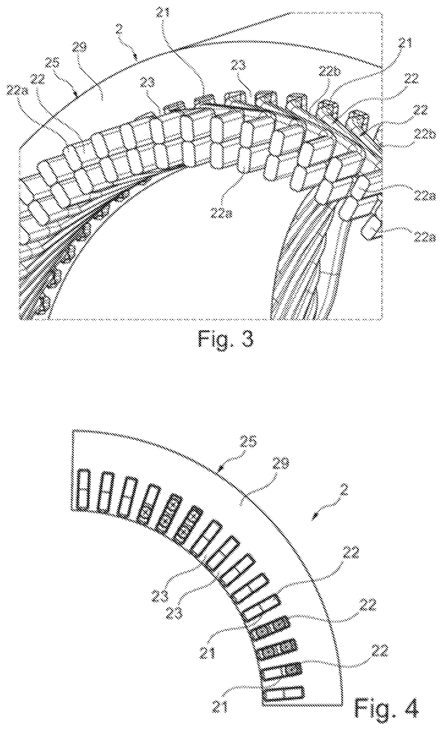 Patent US12323003 Figure 2 – Stator for a rotating electrical machine