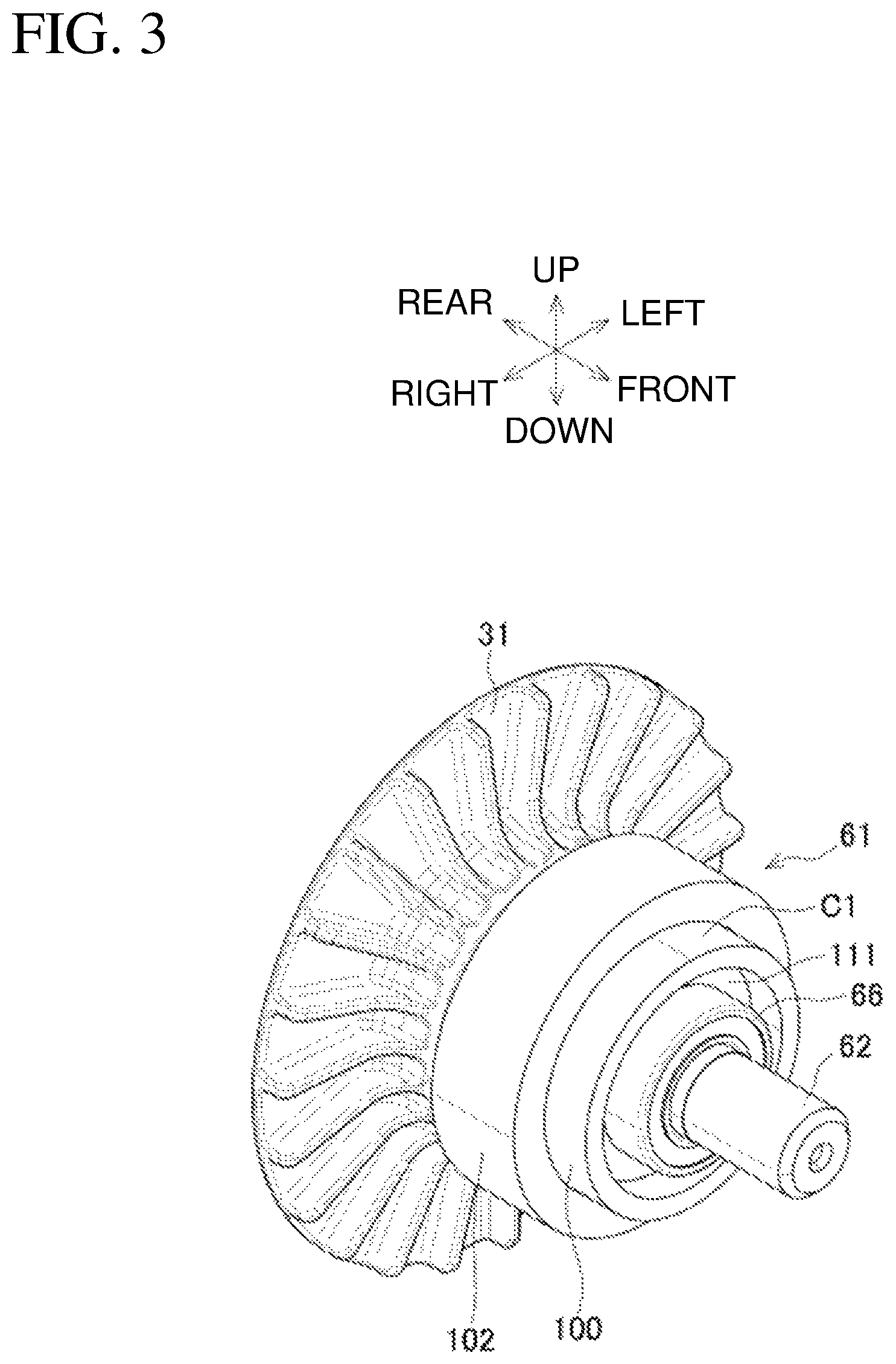 Patent US12323008 Figure 3 – Electric work machine