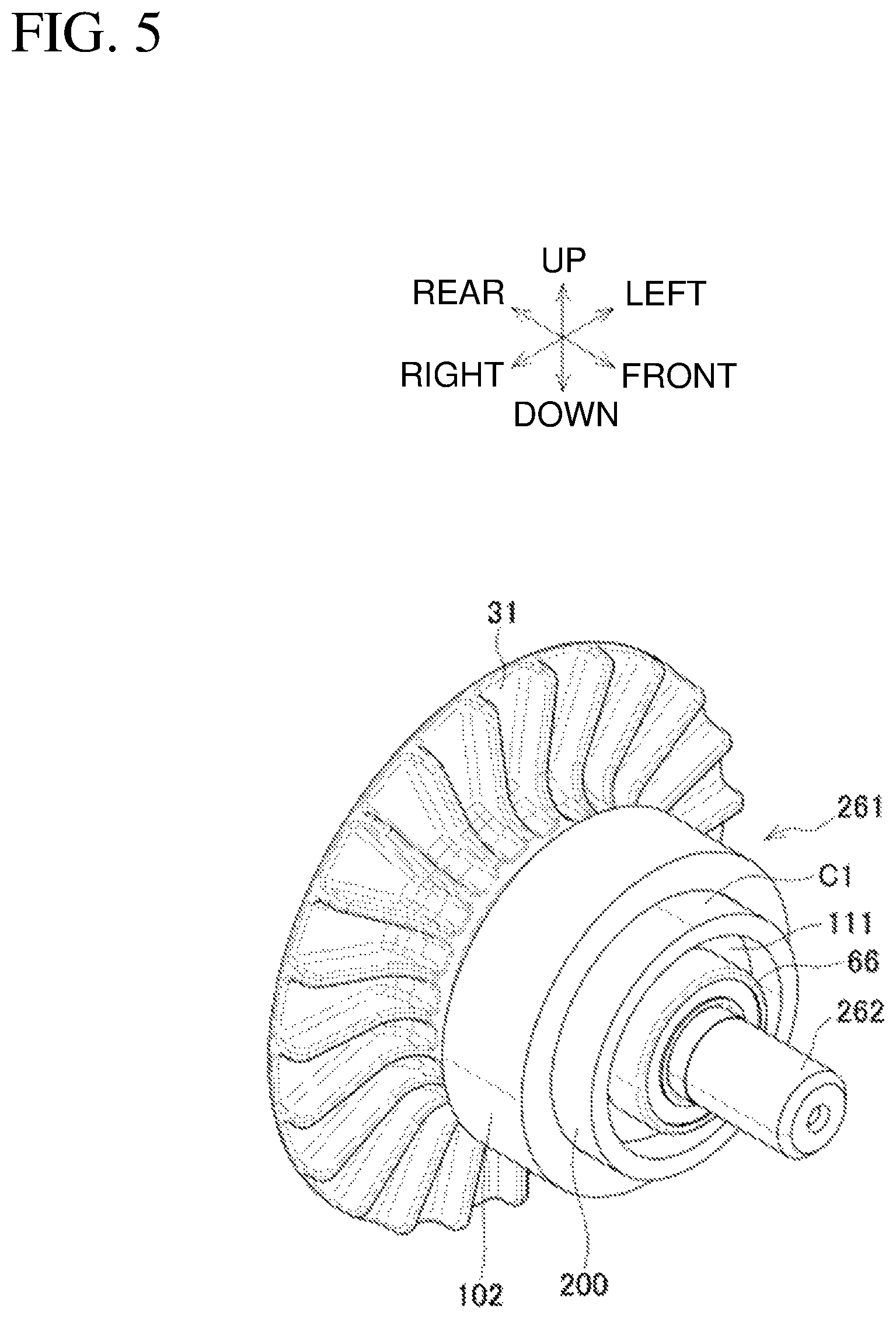 Patent US12323008 Figure 5 – Electric work machine