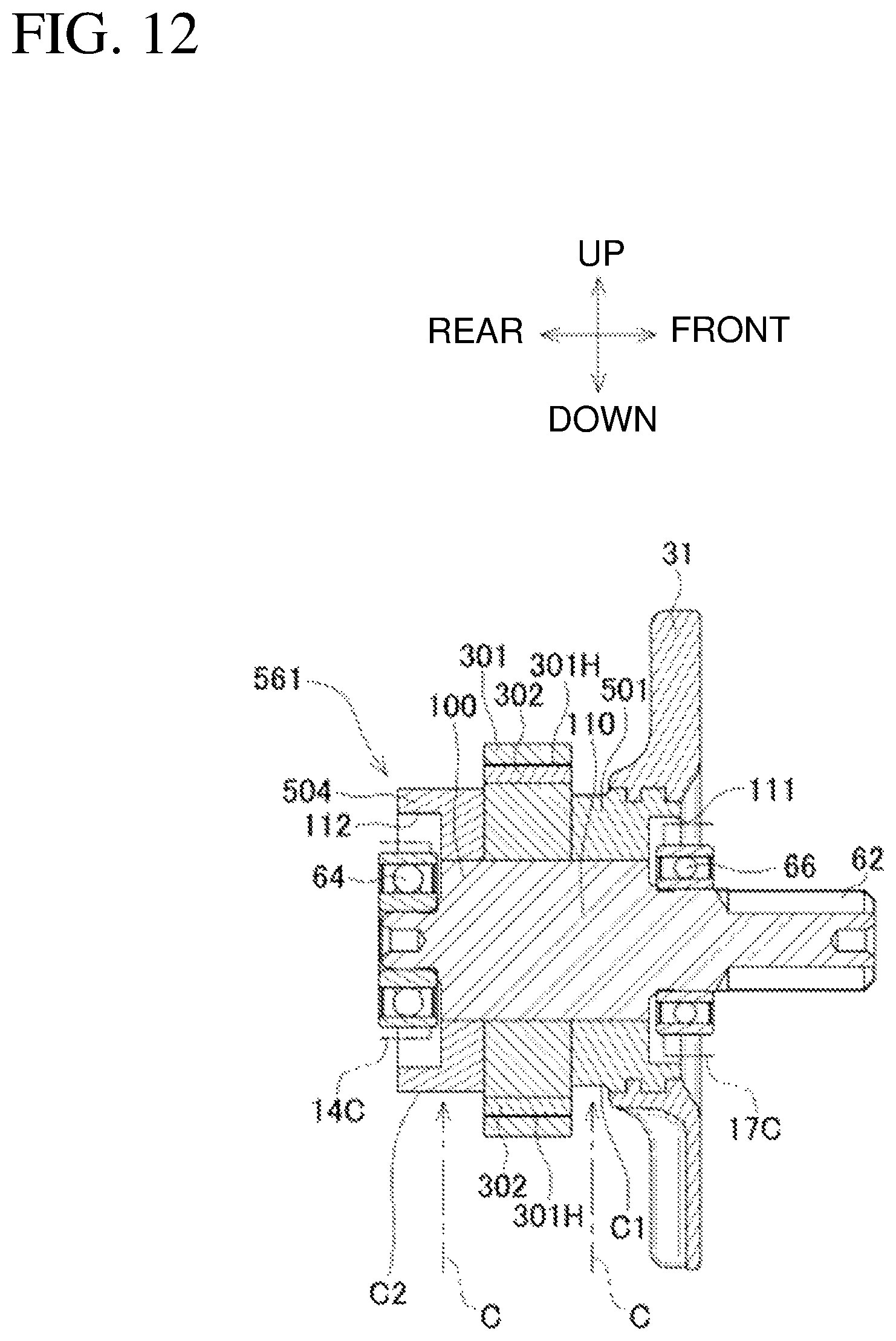 Patent US12323008 Figure 12 – Electric work machine