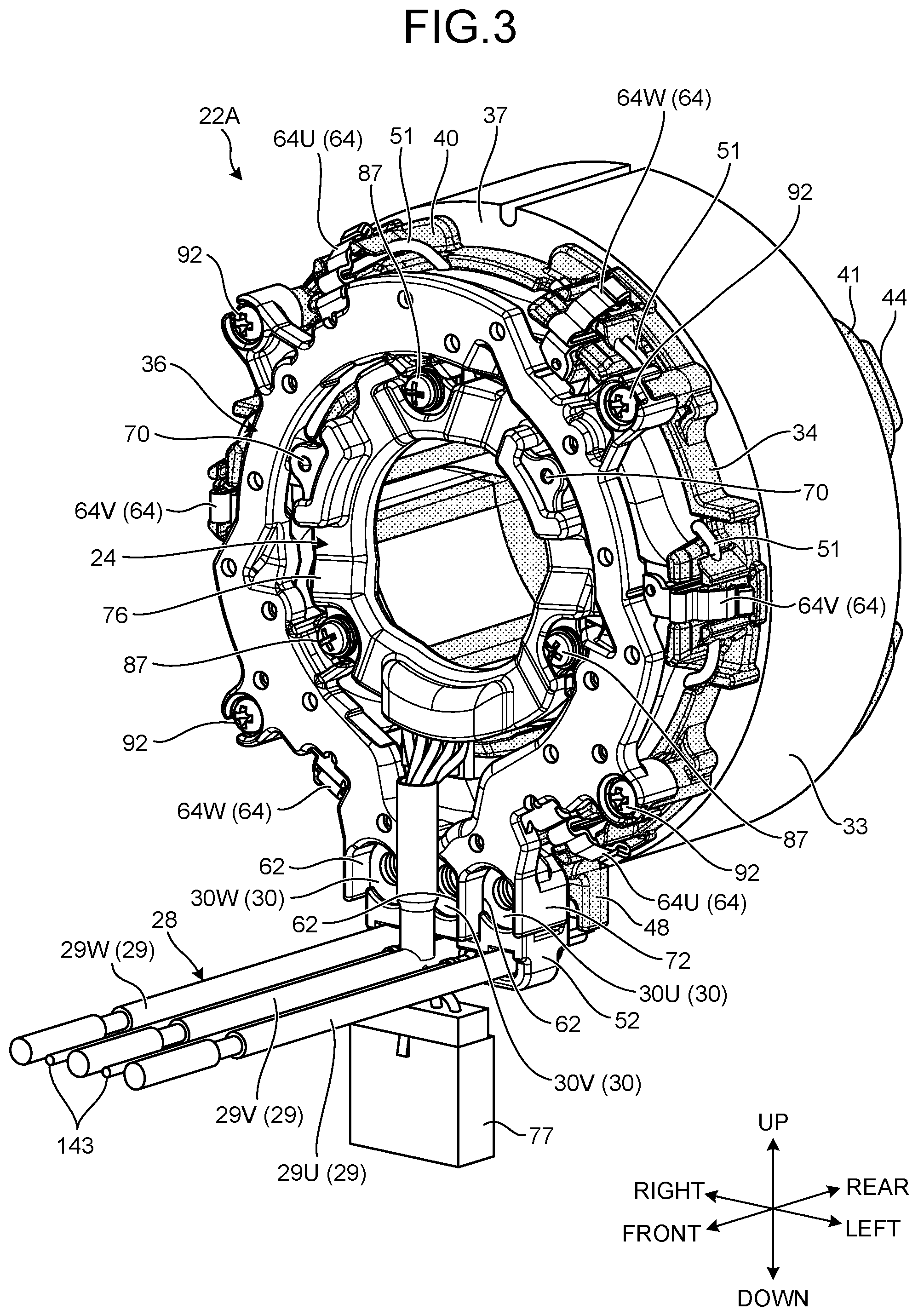 Patent US12323011 Figure 3 – Electric work machine