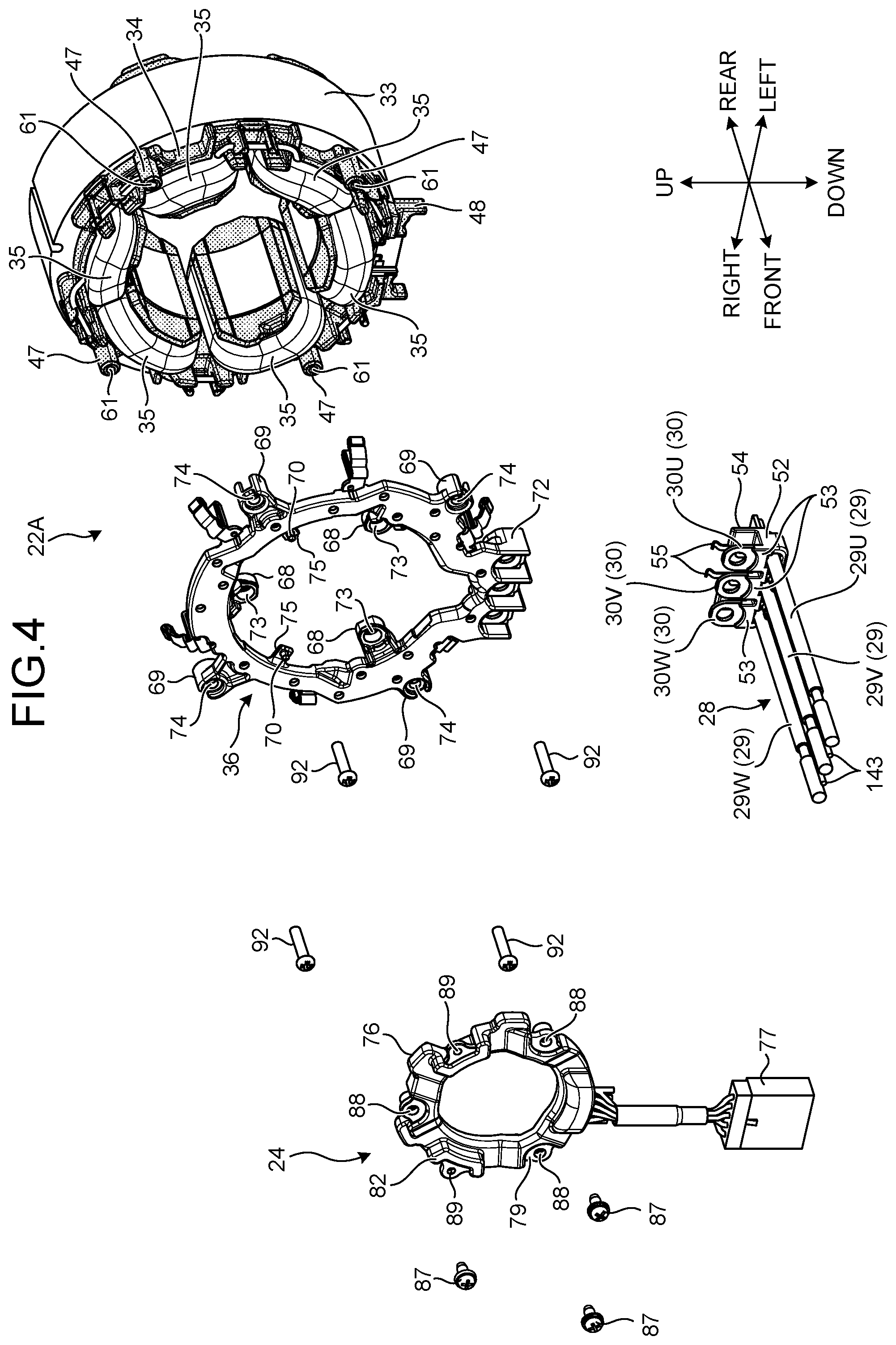 Patent US12323011 Figure 4 – Electric work machine