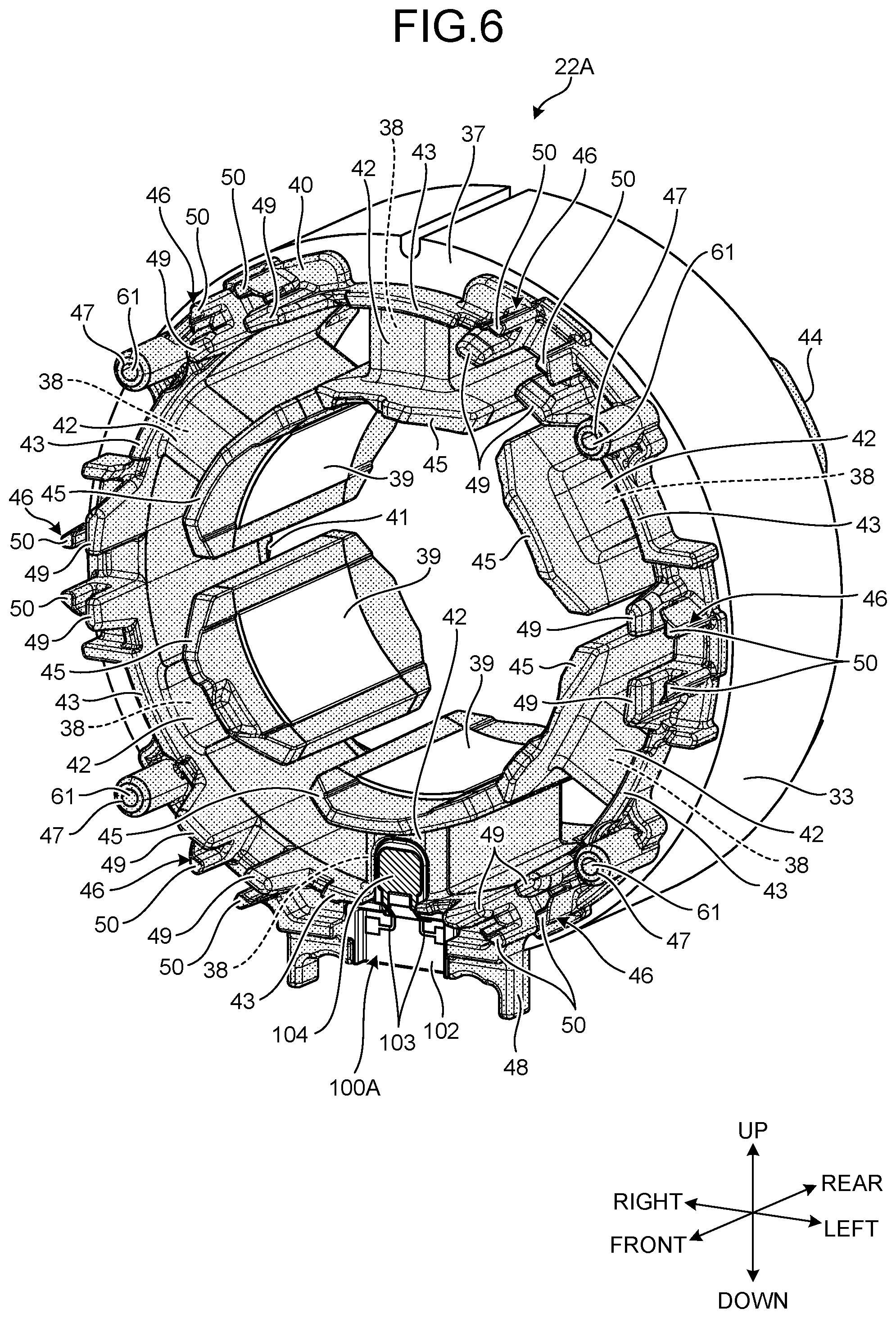 Patent US12323011 Figure 6 – Electric work machine
