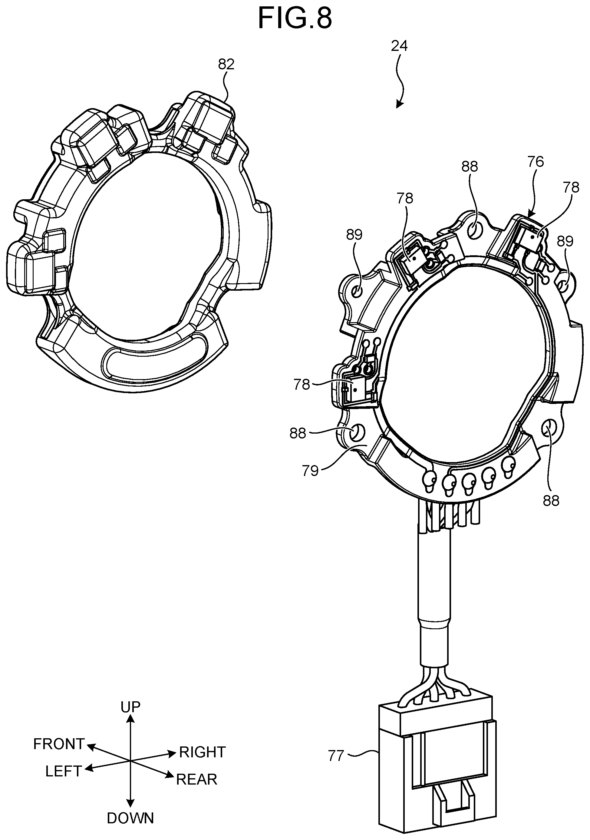 Patent US12323011 Figure 8 – Electric work machine