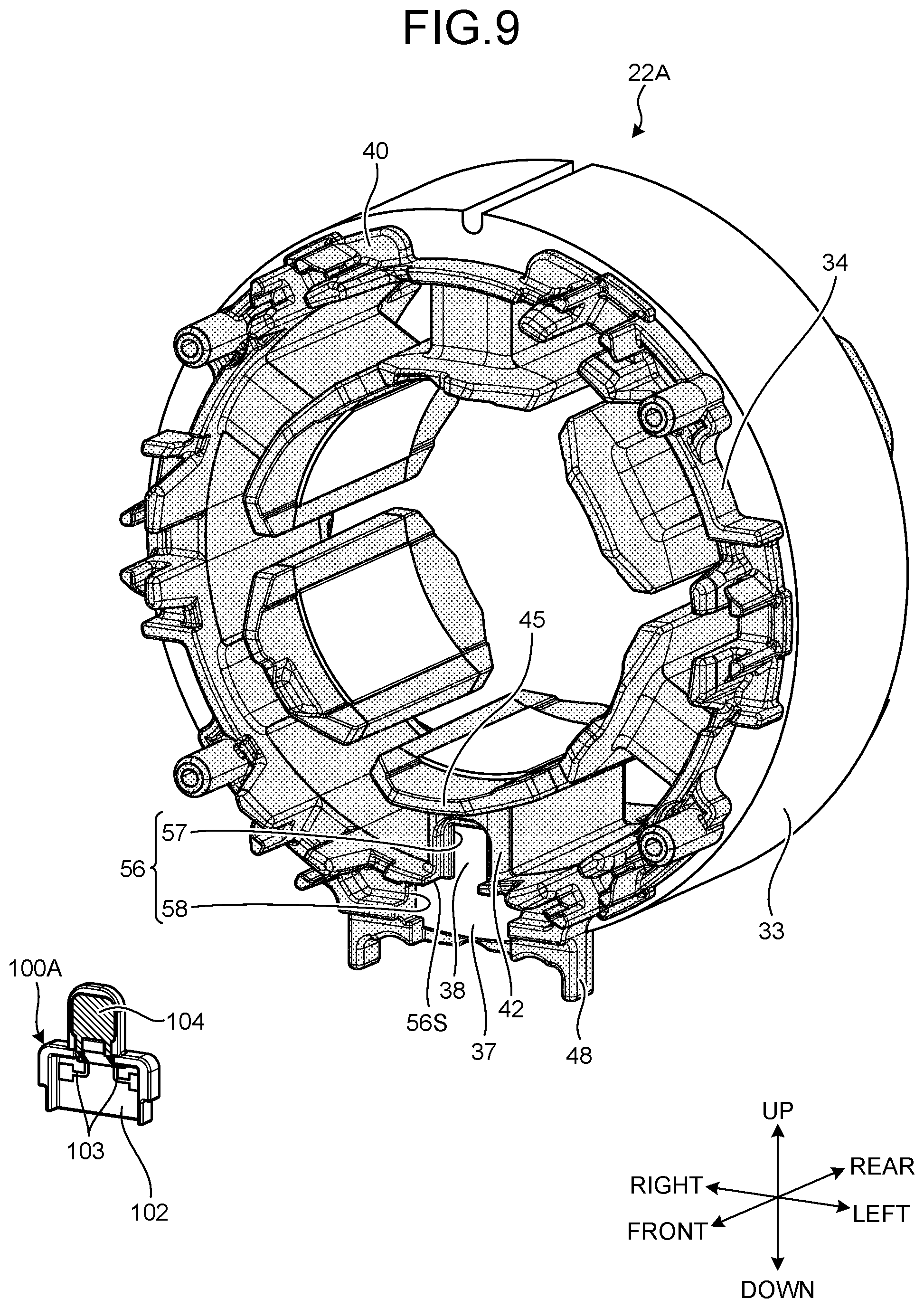 Patent US12323011 Figure 9 – Electric work machine