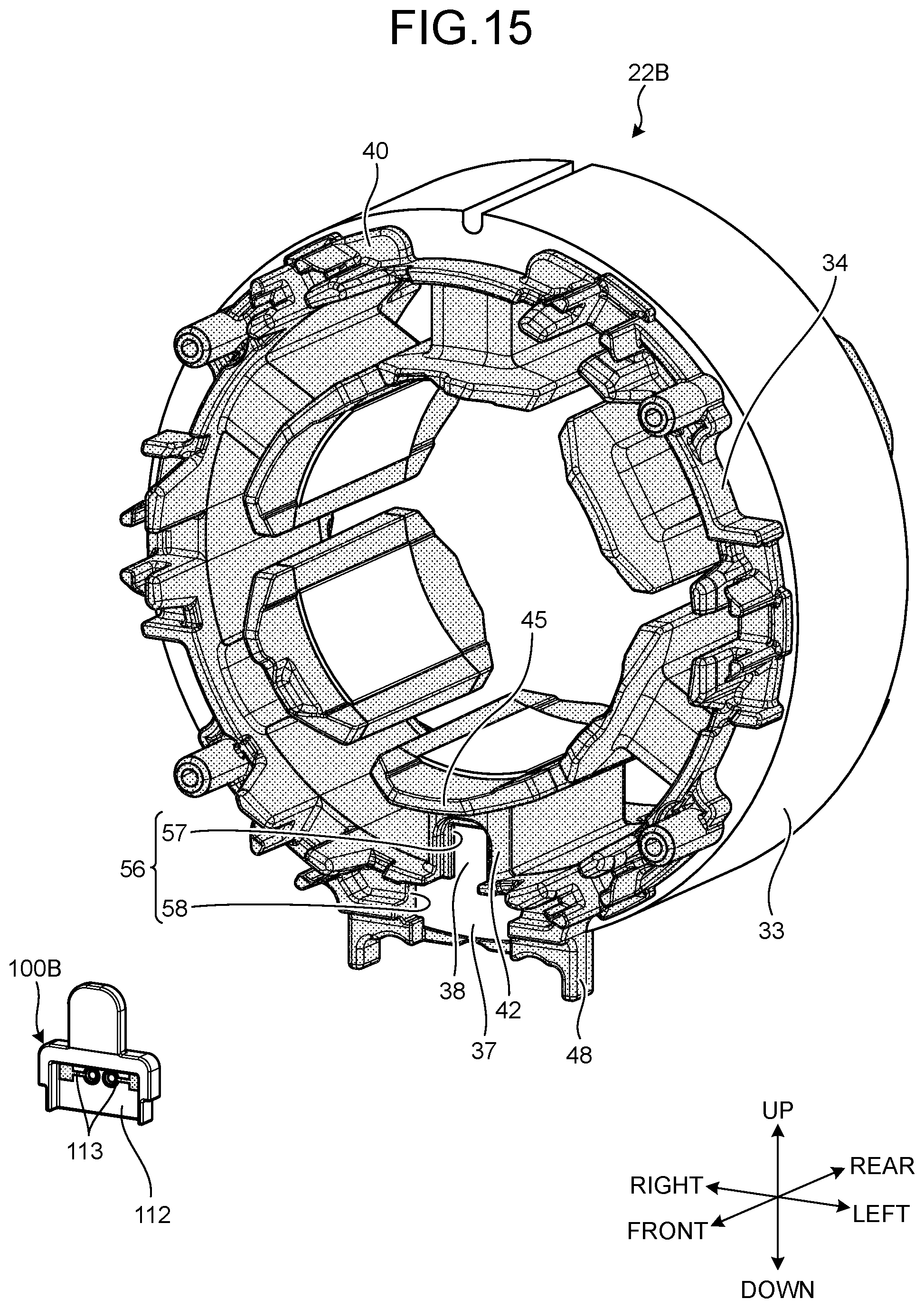 Patent US12323011 Figure 15 – Electric work machine