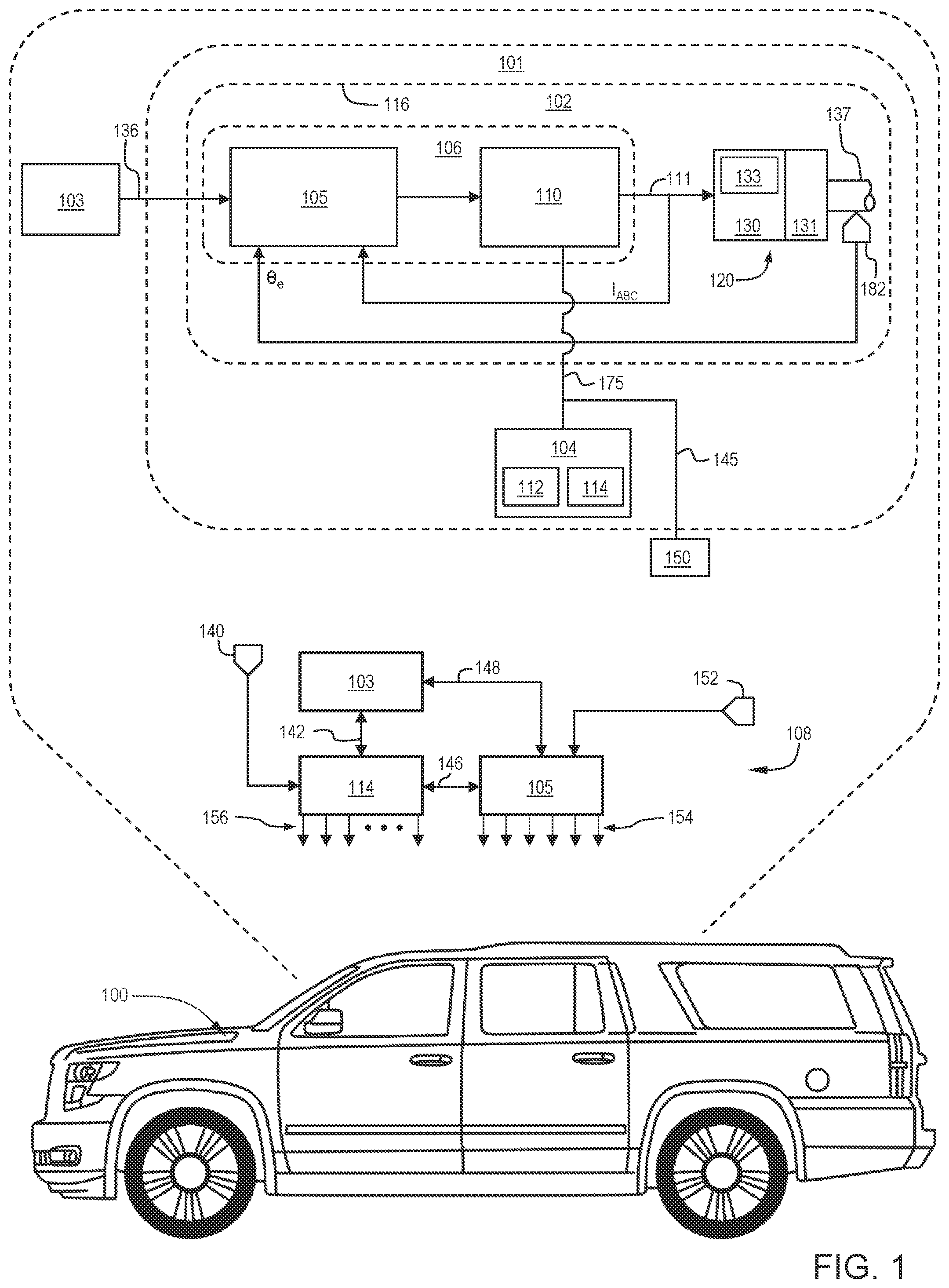 Patent US12323014 Figure 1 – Managing bearing currents in an electric machine