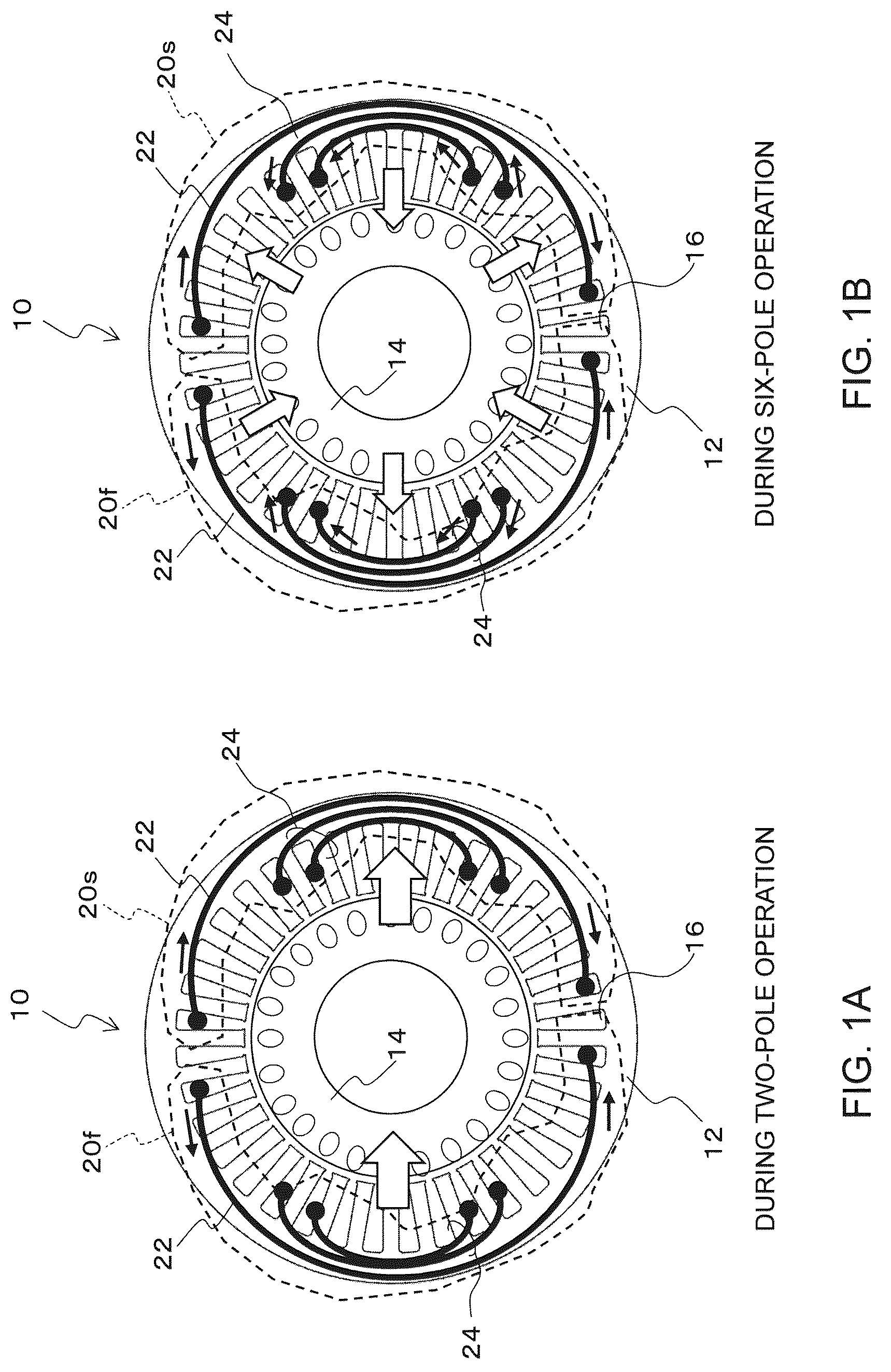 Patent US12323018 Figure 1 – Three-phase induction motor