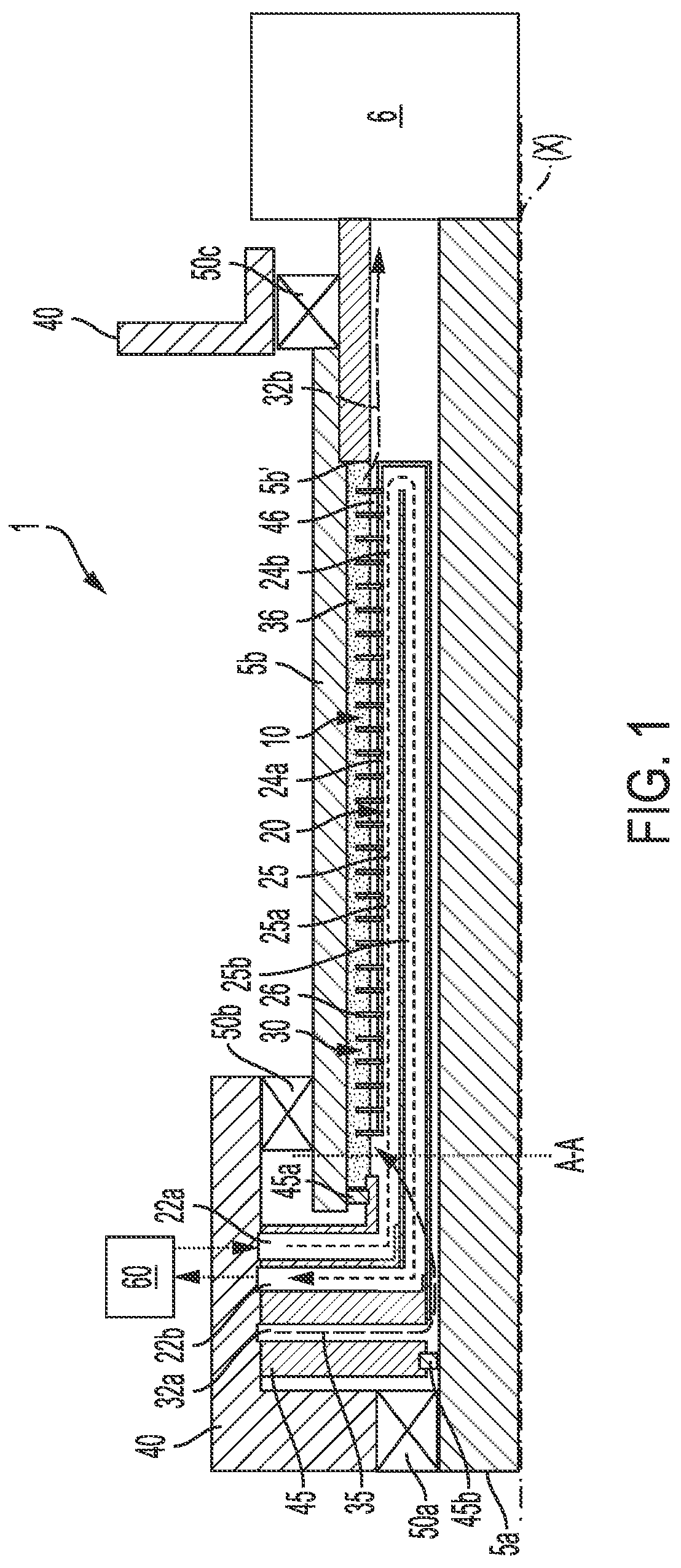 Patent US12323025 Figure 1 – Heat exchanger system for an electric motor with fluid circuits arranged between shafts