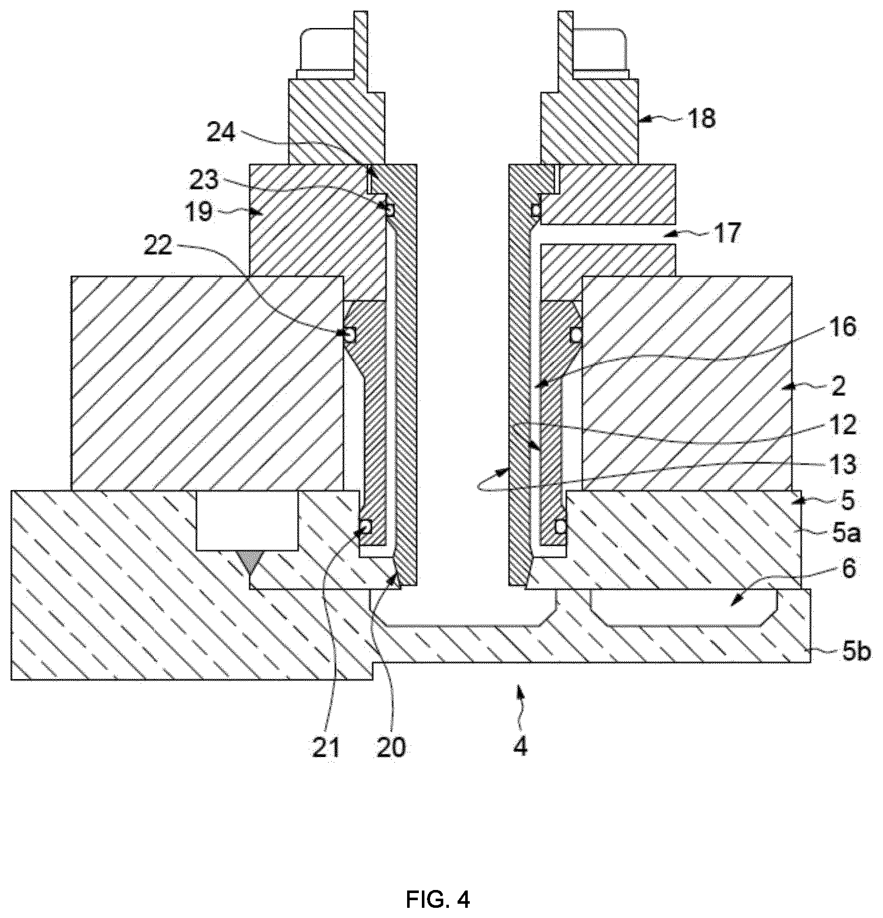 Patent US12323026 Figure 4 – System comprising a cooling device for a machine enclosed in a pressurized casing
