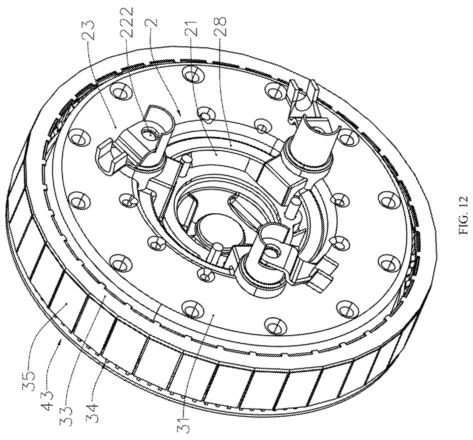 Patent US12323028 Figure 8 – Motor controller with annular circuit layout, drive assembly and vehicle