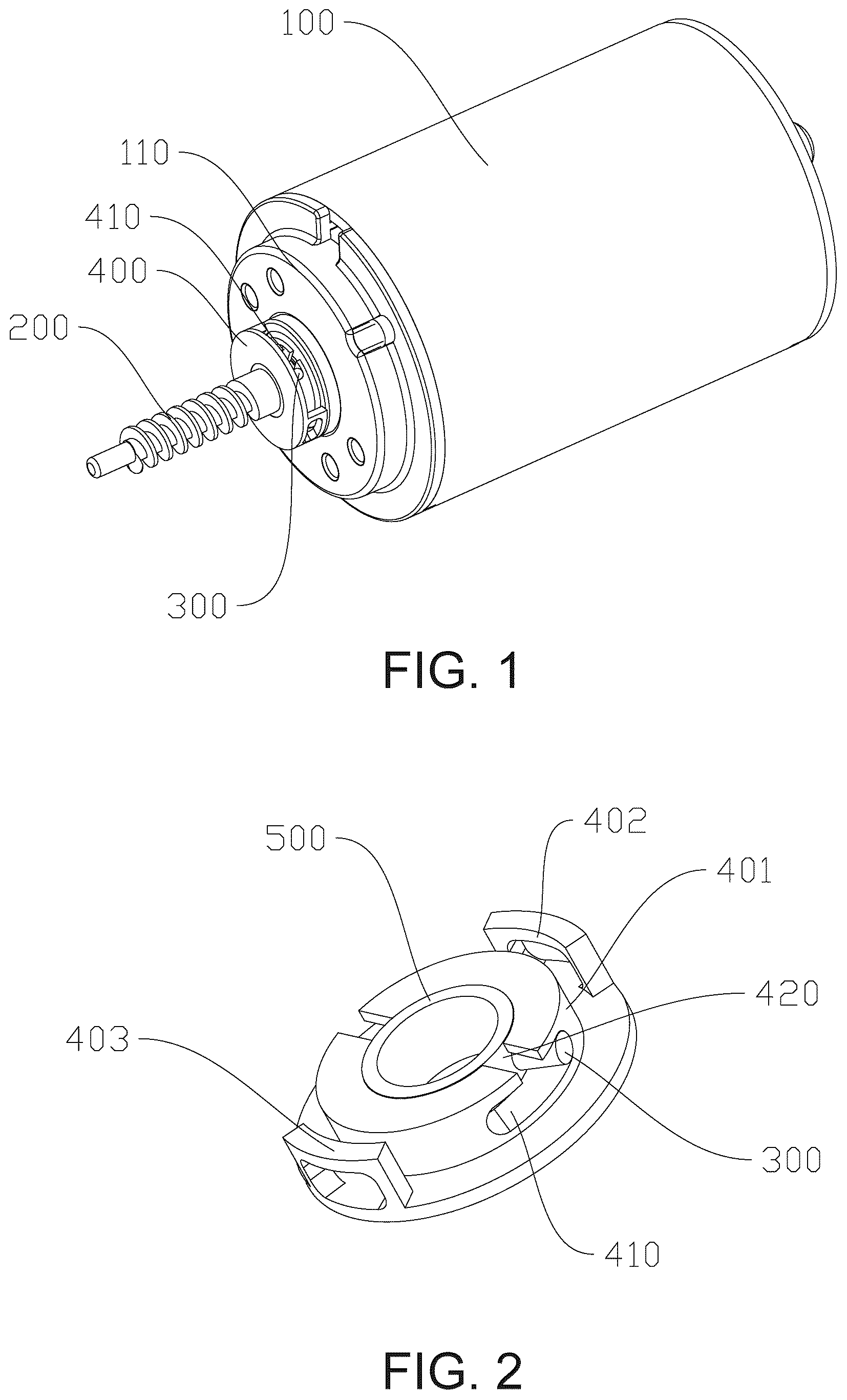 Patent US12323036 Figure 1 – Rotating self-locking actuator