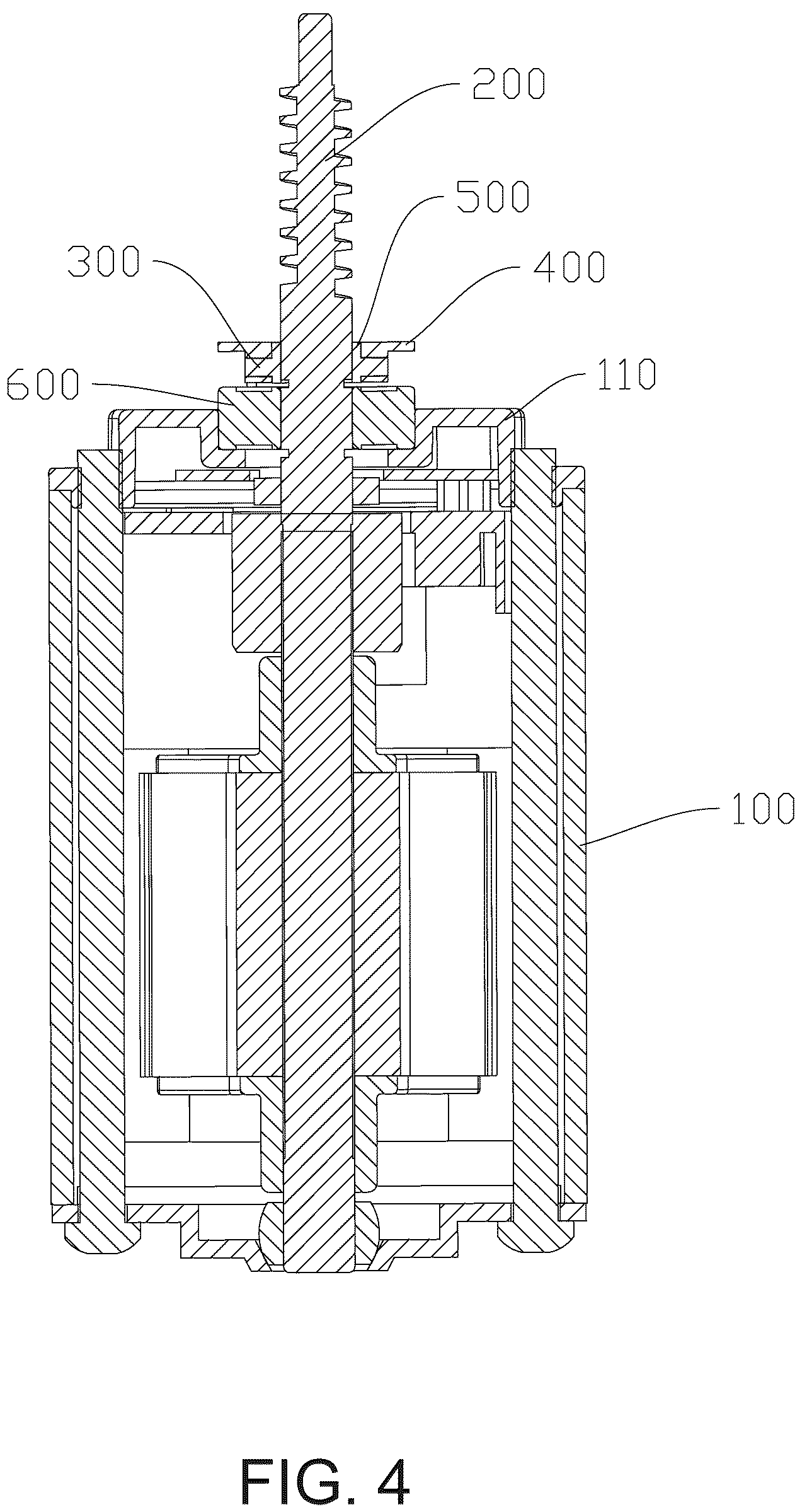 Patent US12323036 Figure 3 – Rotating self-locking actuator